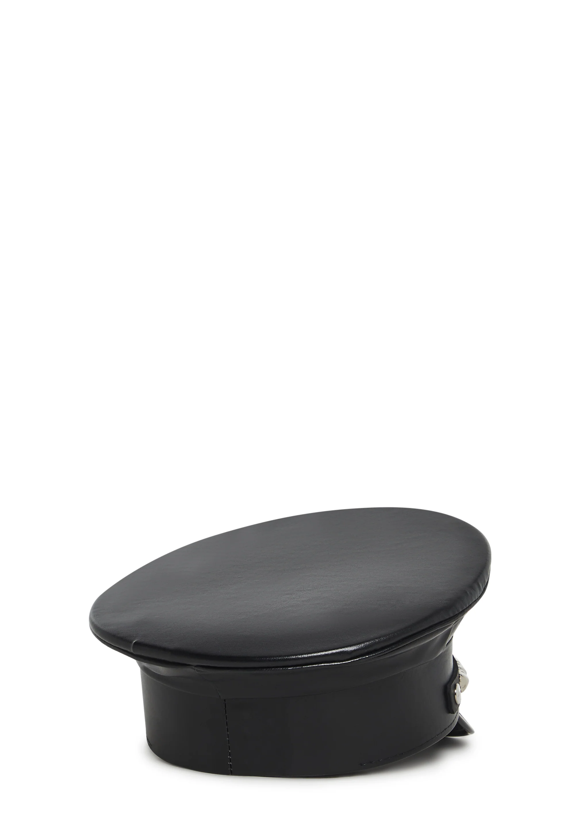 Pyramid Studded Captain Hat - Black - Image 6