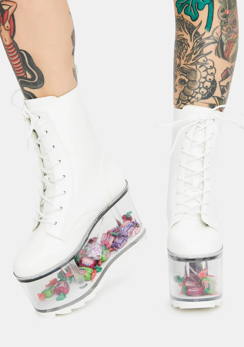 Qloud Ultra White Platform Boots - Image 3