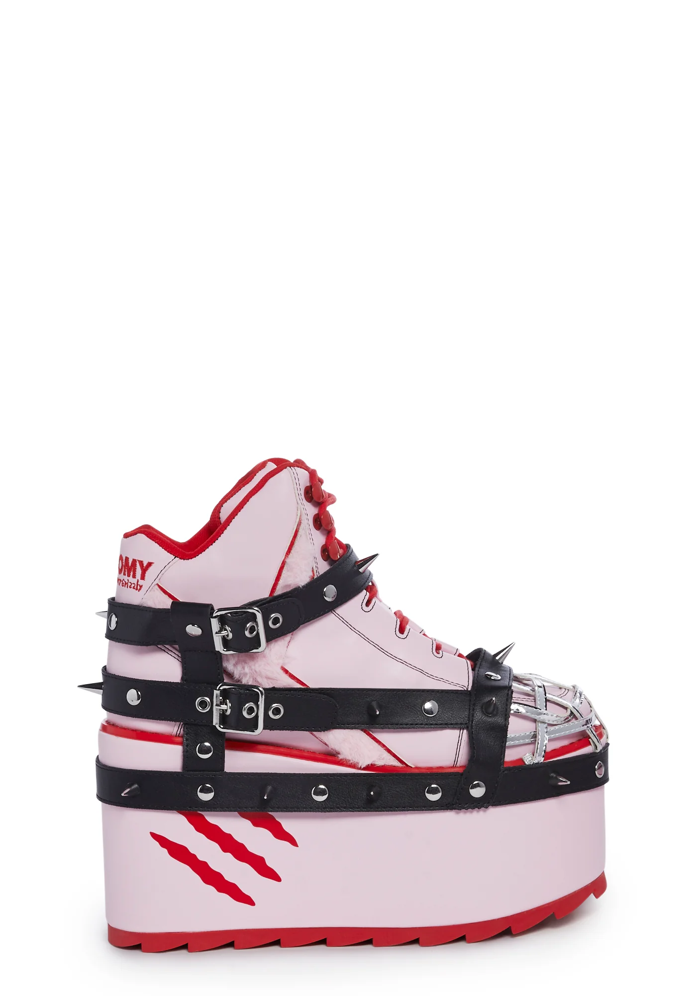 Qozmo Gloomy Bear Platform Sneakers - Pink - Image 2