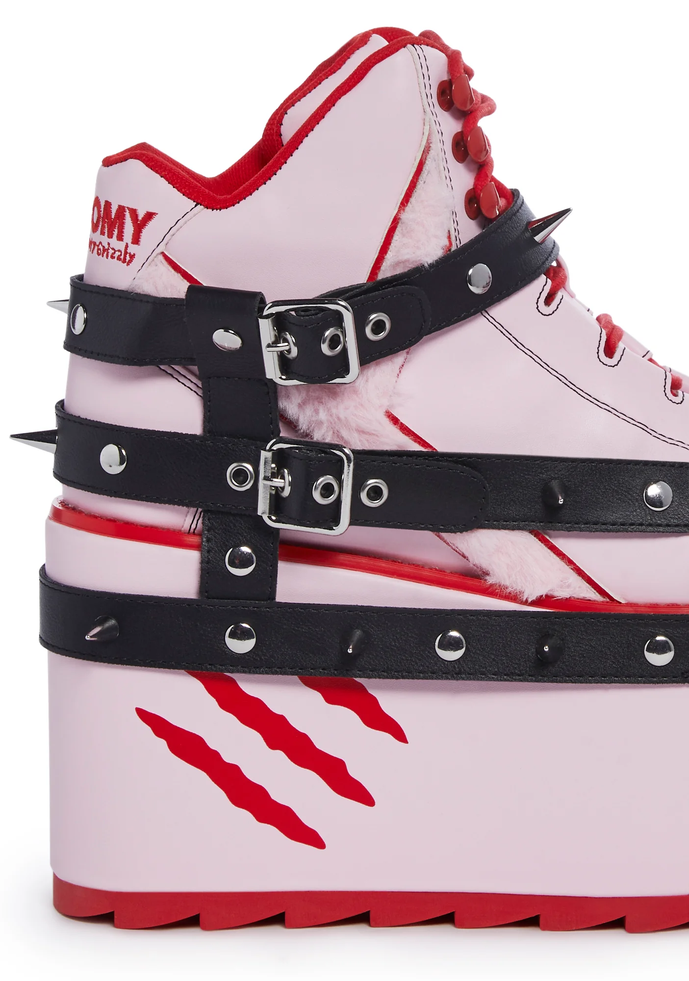 Qozmo Gloomy Bear Platform Sneakers - Pink - Image 5