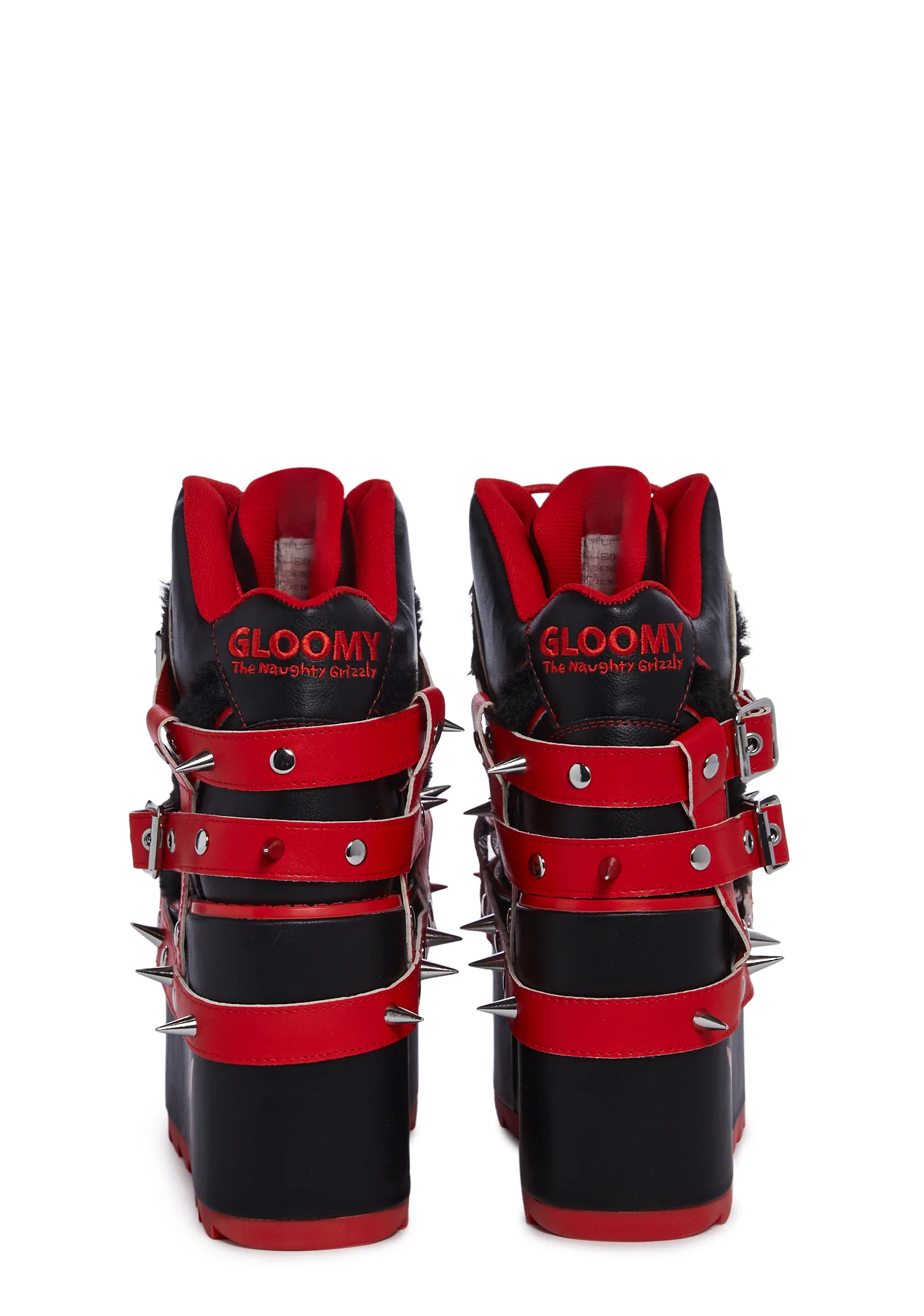 Qozmo Gloomy Bear Platform Sneakers - Red - Image 4