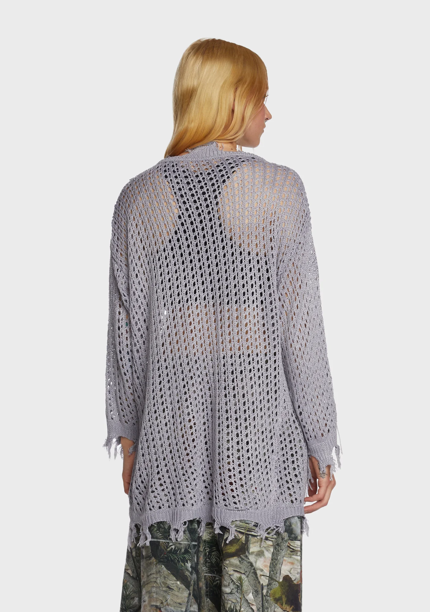 Quick Timing Crochet Top - Gray - Image 5