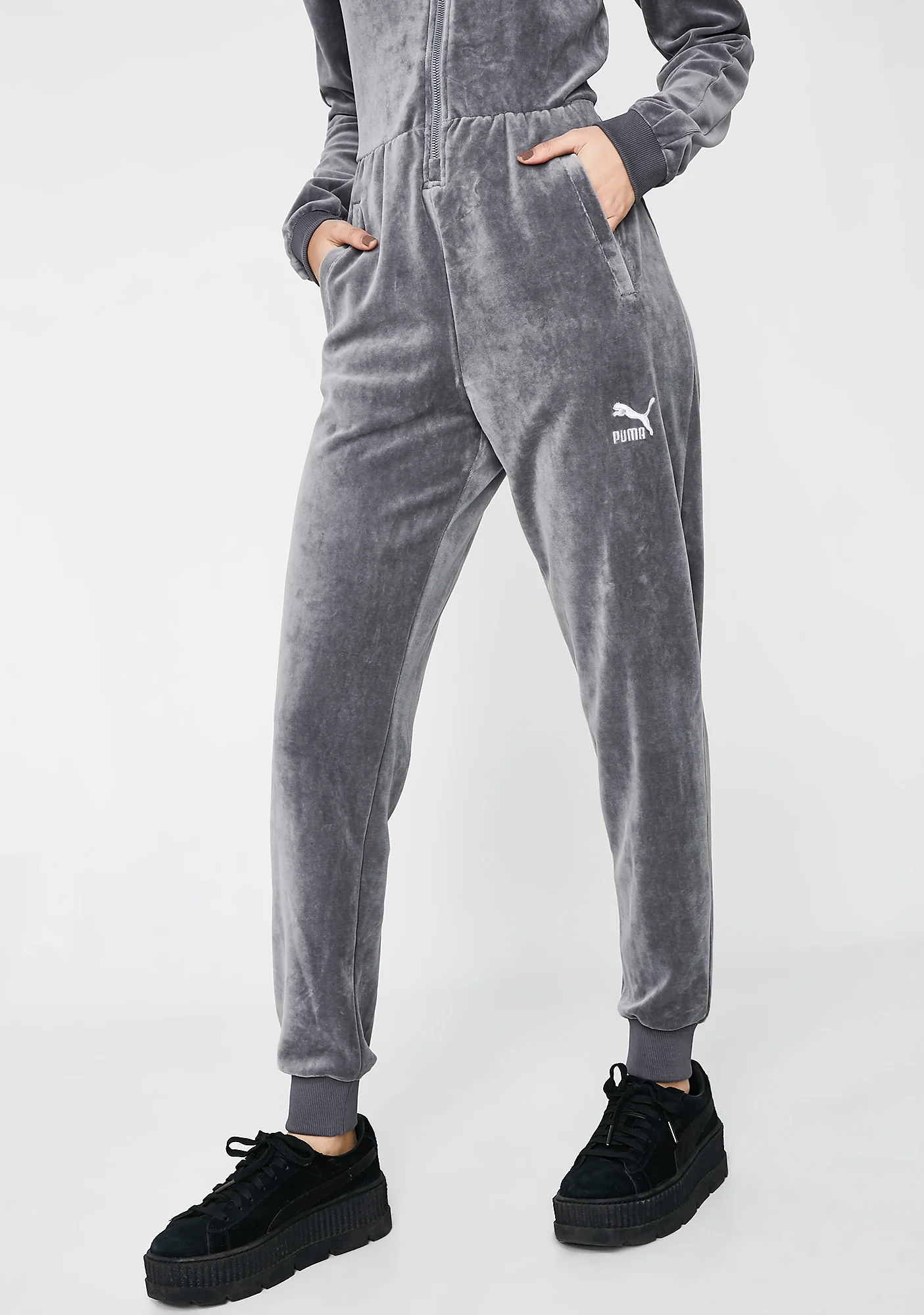 Quiet Shade Velour Jumpsuit - Image 2