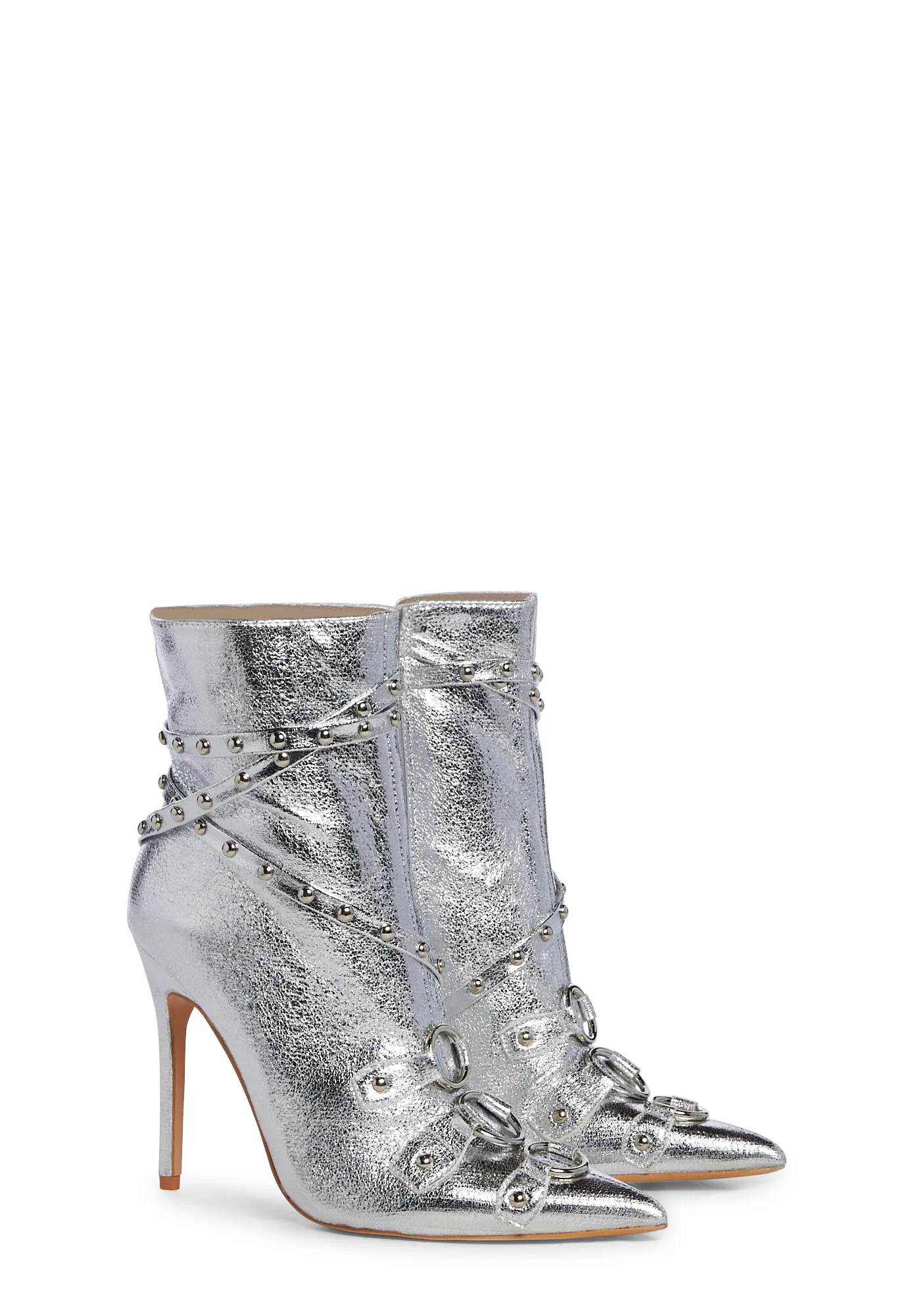 Quinn Heeled Boots-Silver - Image 3