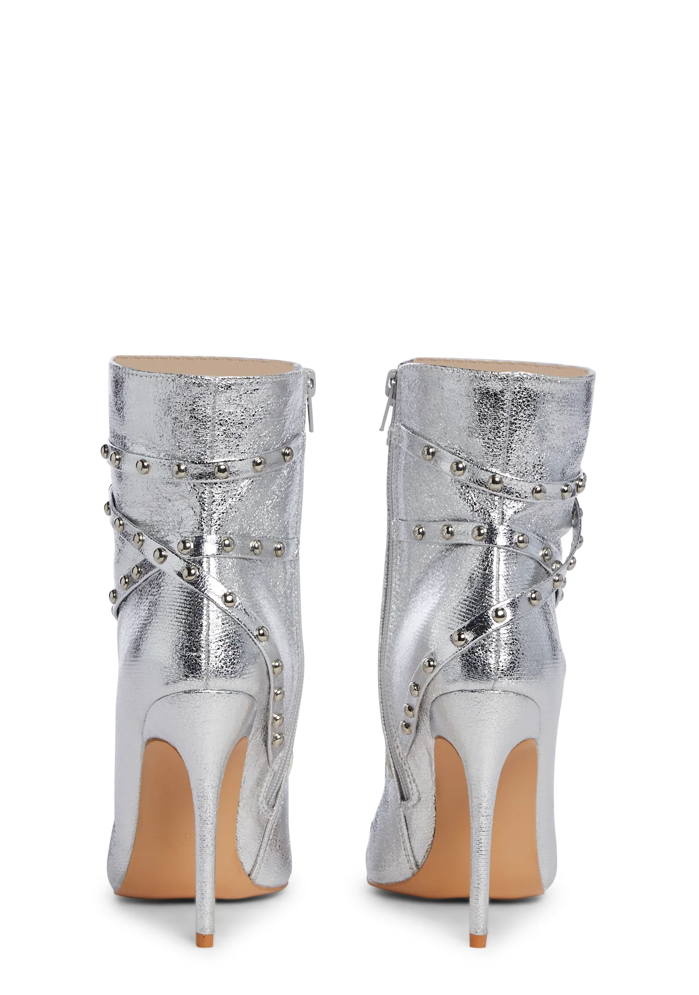 Quinn Heeled Boots-Silver - Image 4