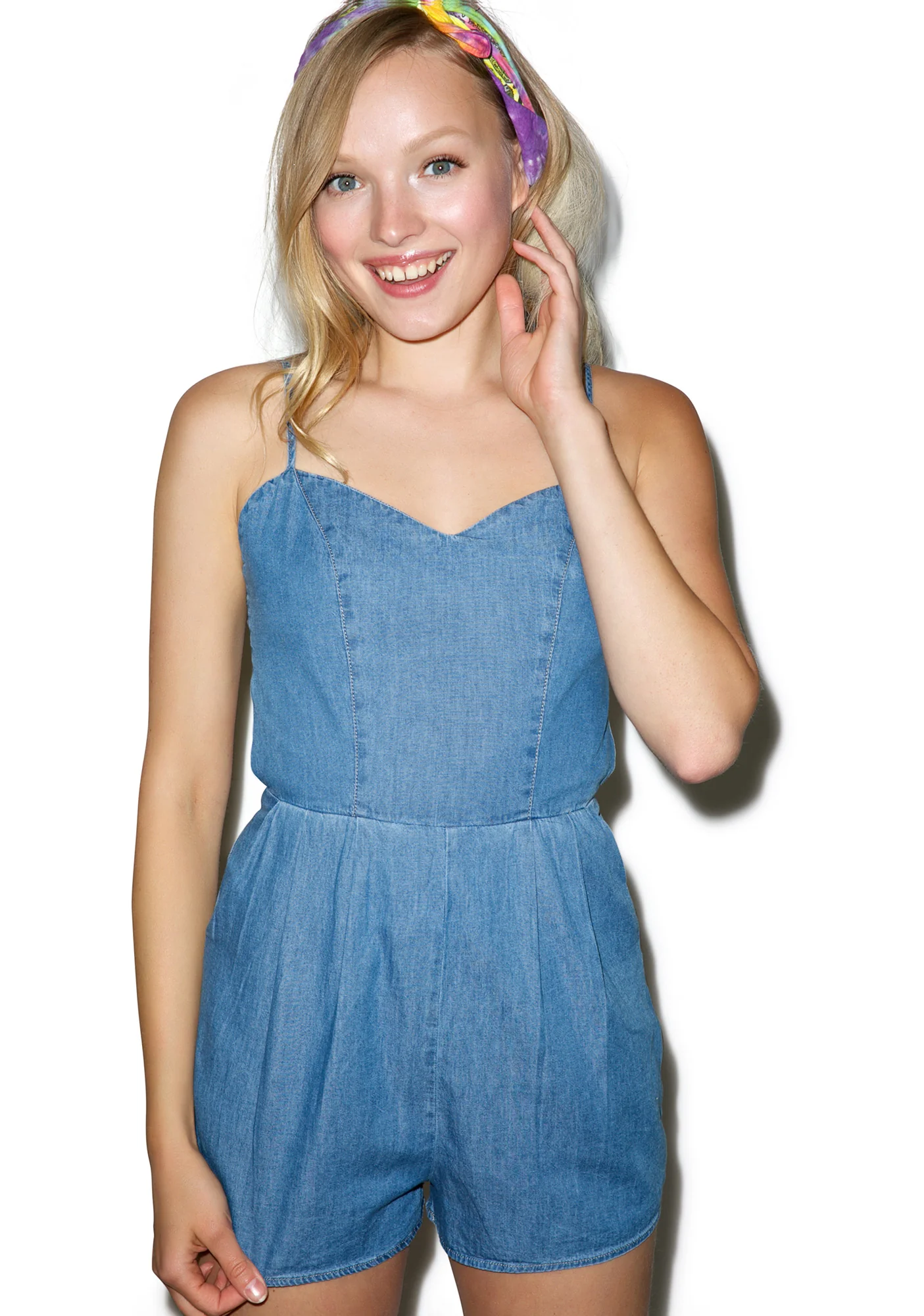Rachel Denim Romper - Image 3