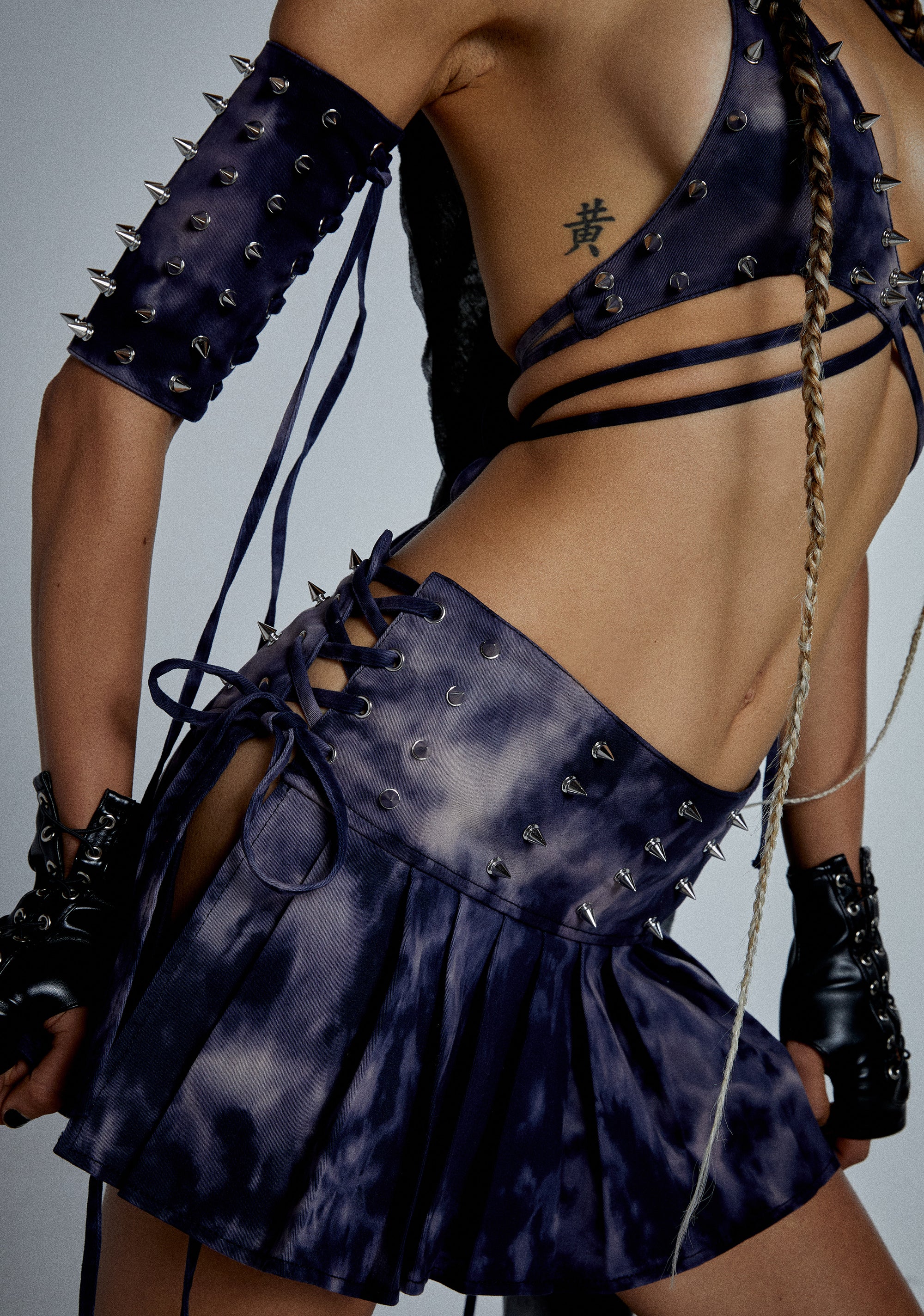 Racy Thoughts Pleated Skirt - Tie Dye - Image 2