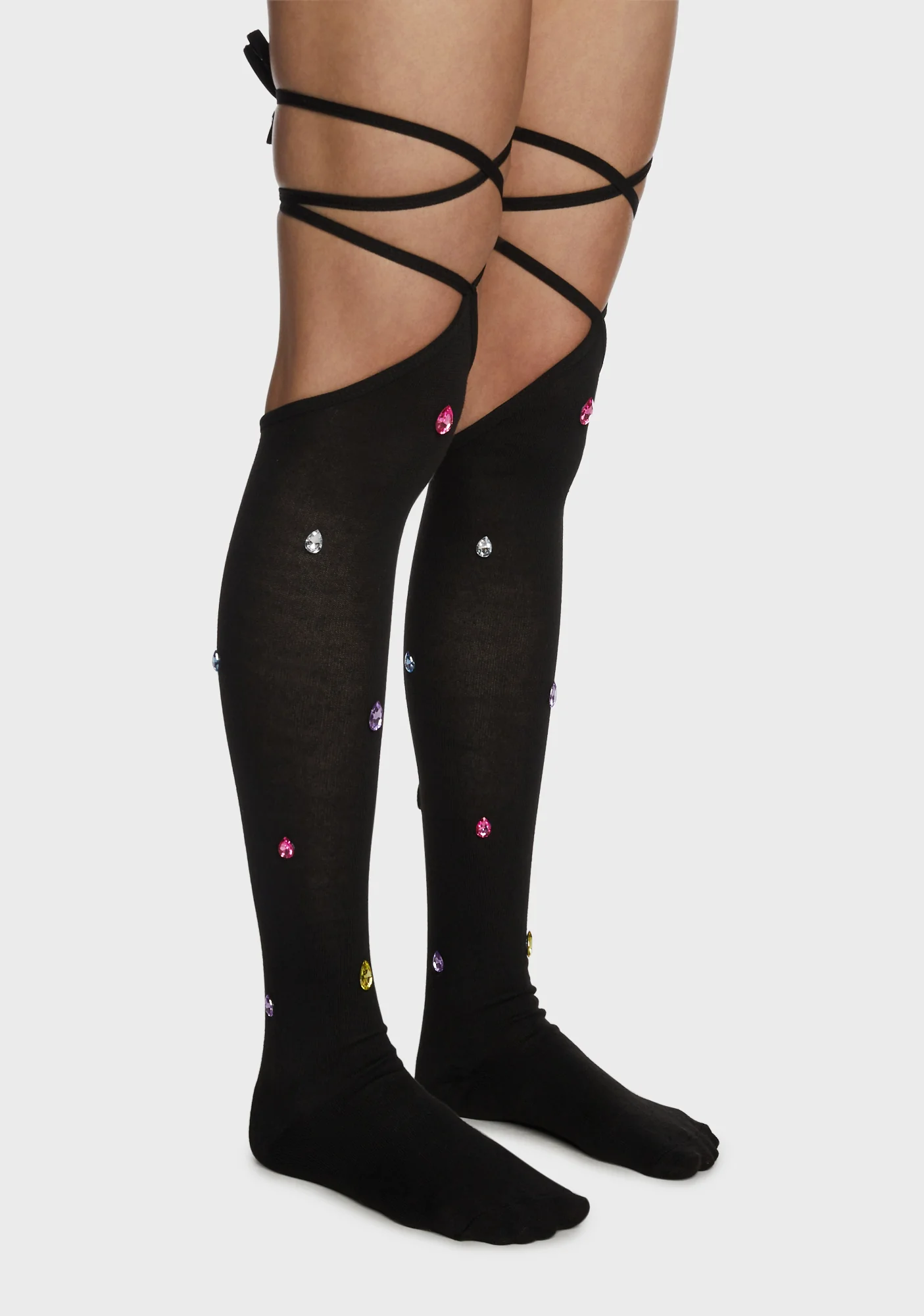 Radiant Steps Thigh High Socks - Black - Image 2