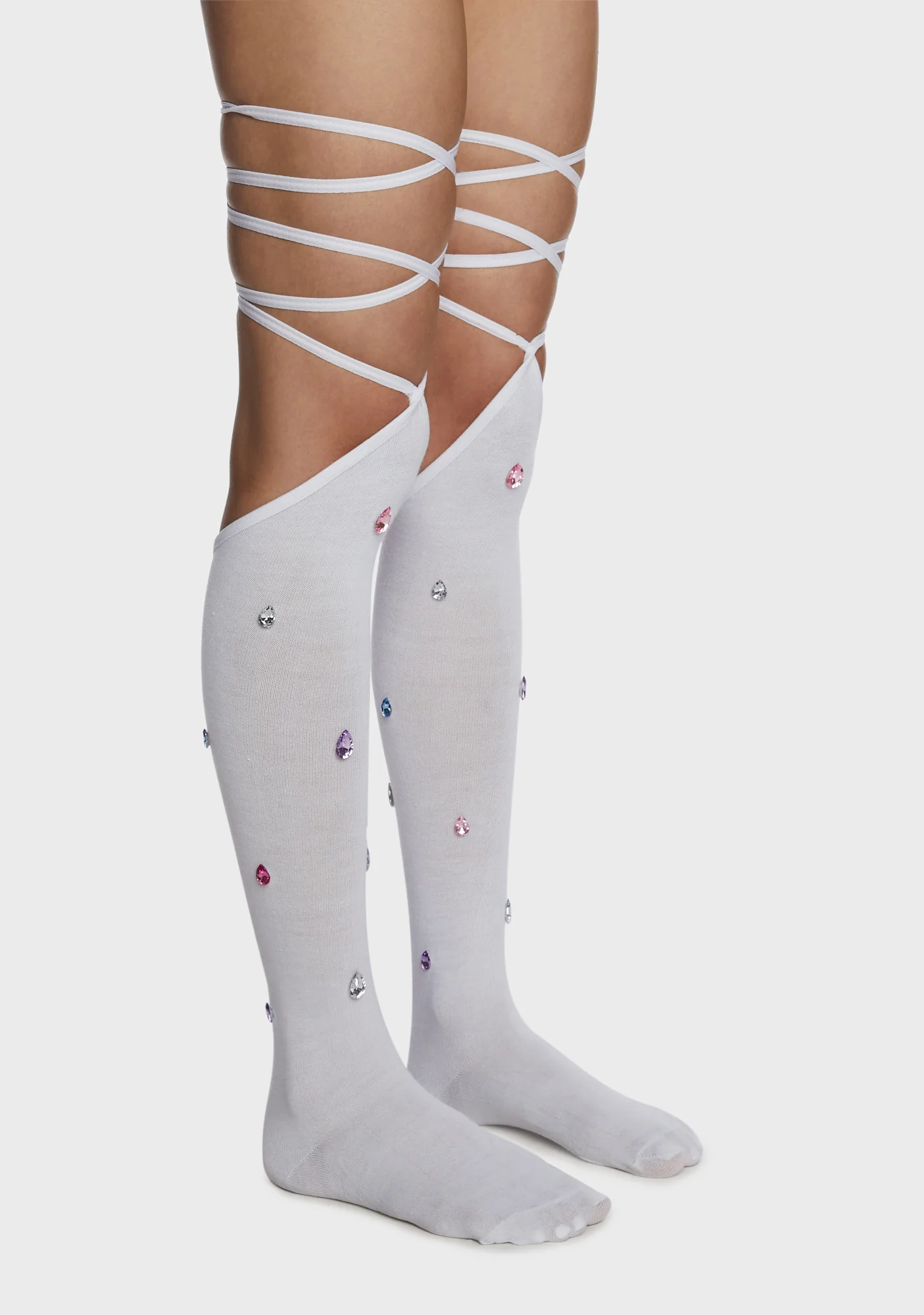 Radiant Steps Thigh High Socks - White - Image 2