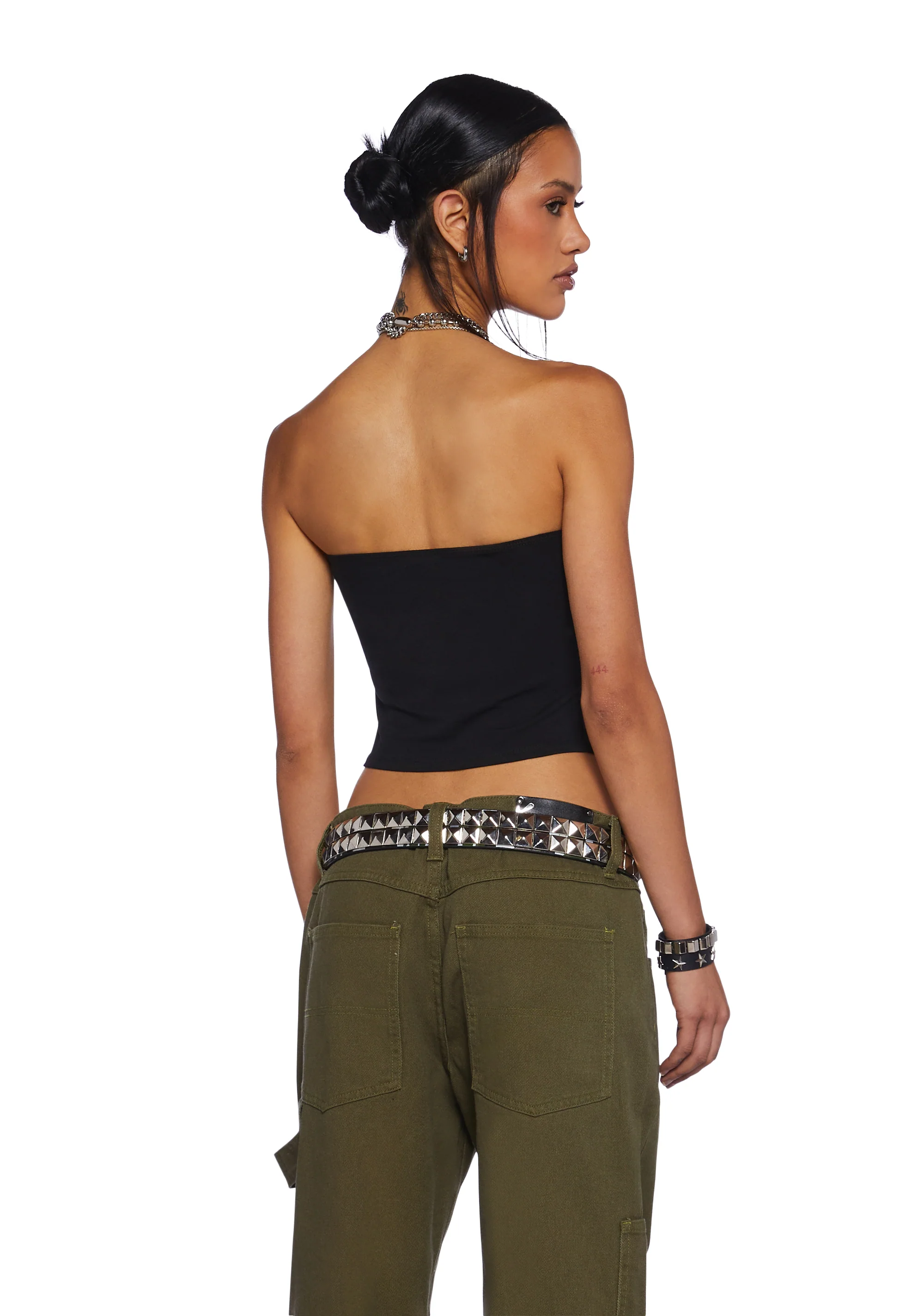 Radio Silence Tube Top - Black - Image 4