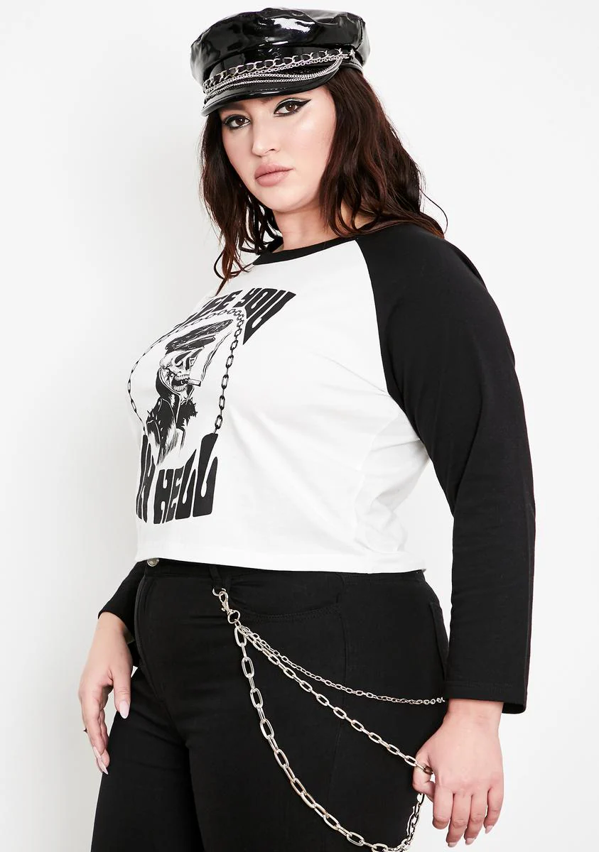 Raging Road To Hell Raglan Tee - Image 2