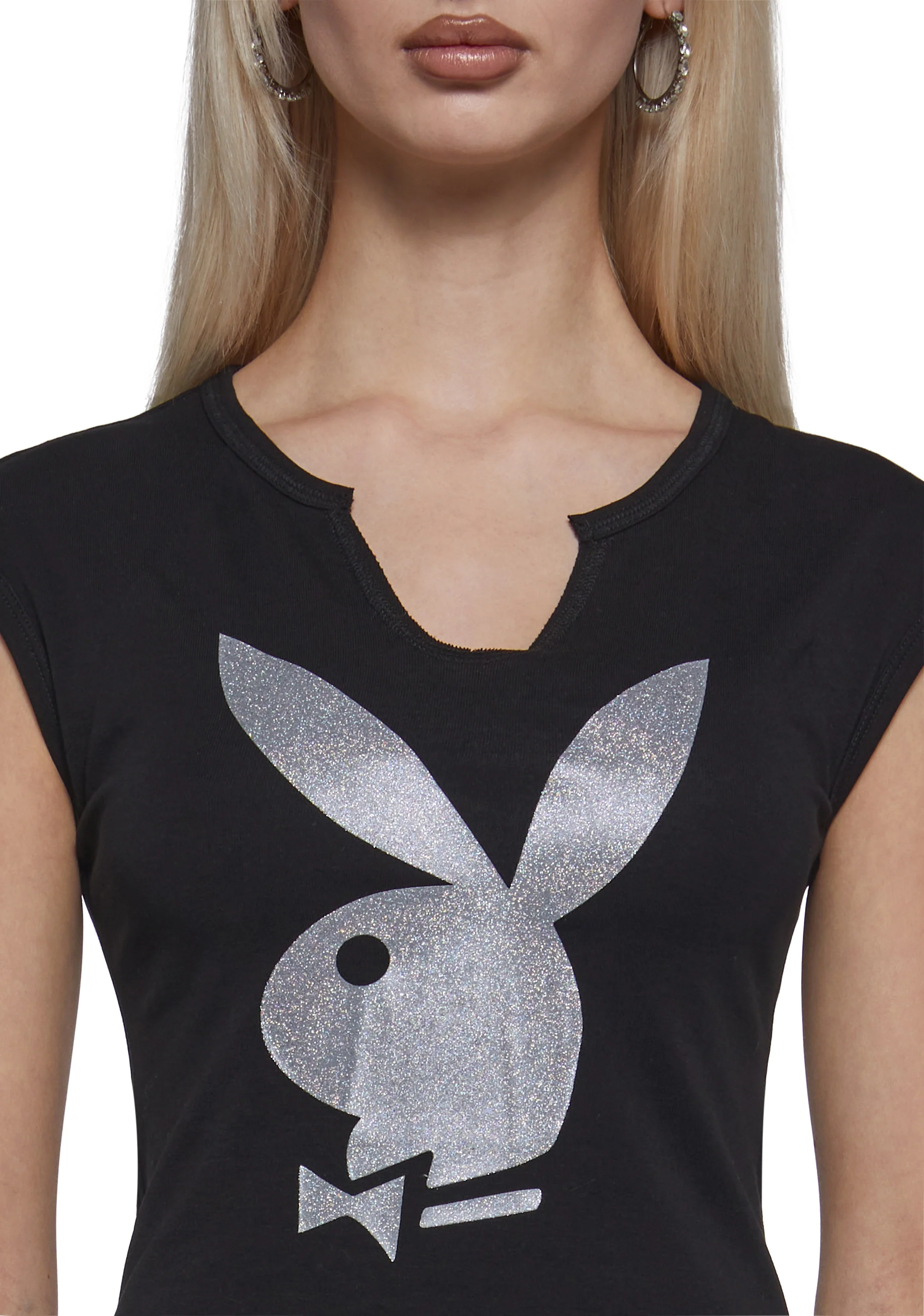 Playboy Bunny Glitter Tee - Image 5