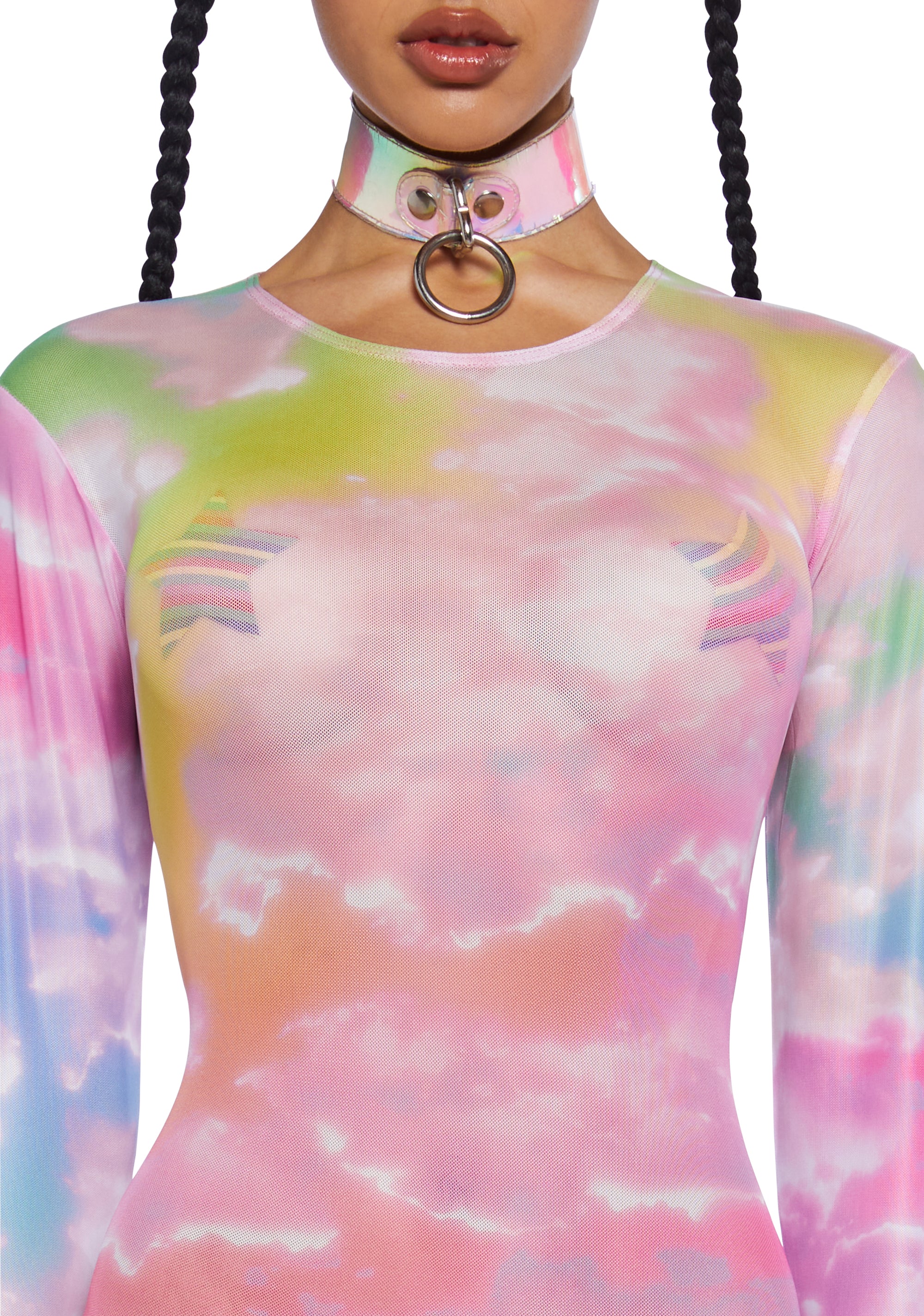 Rainbow Dreams Mesh Catsuit - Image 2
