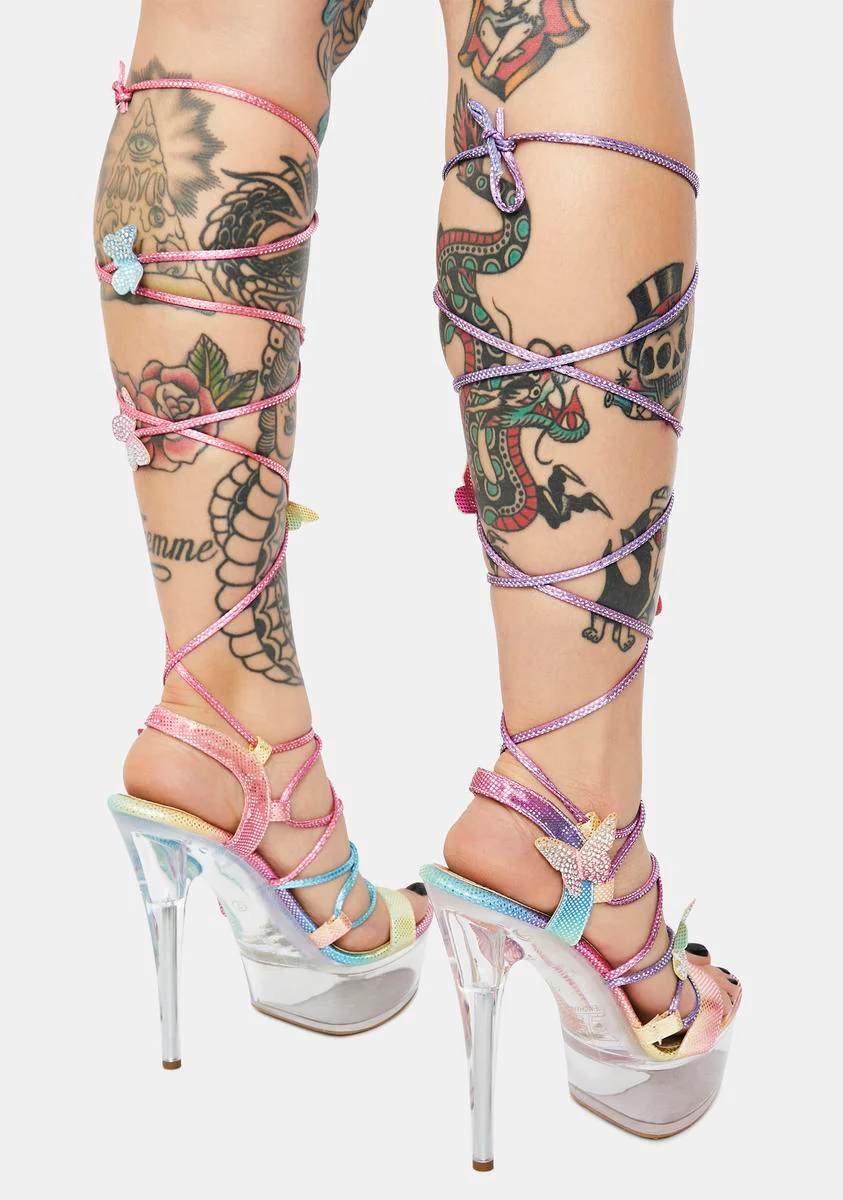 Rainbow Next Level Hottie Platform Heels - Image 4