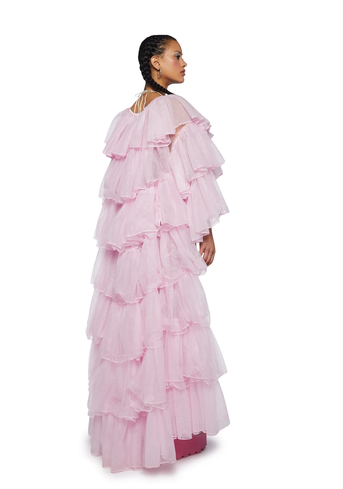 Rainbow Rhapsody Tulle Duster - Light Pink - Image 4