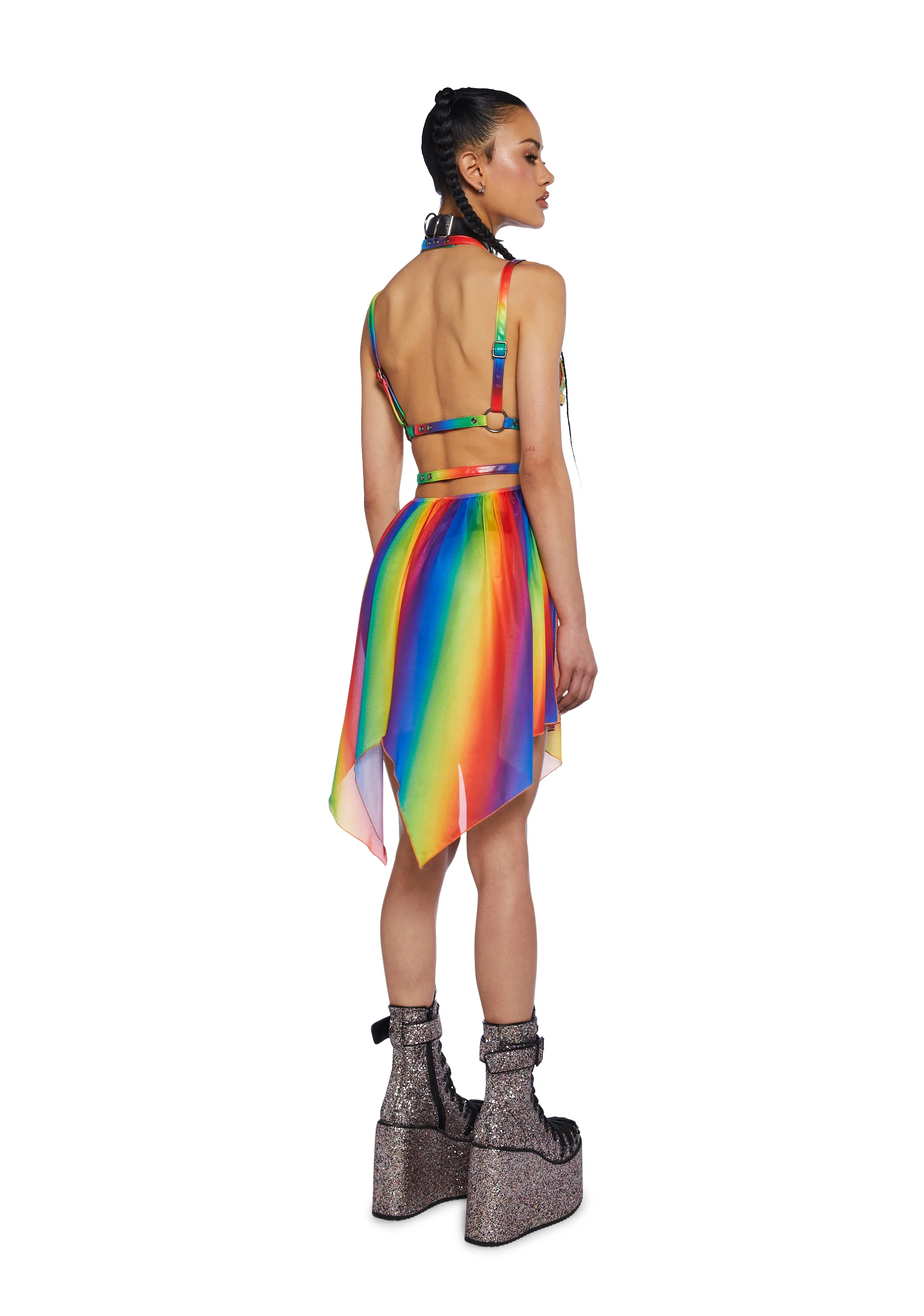 Celestial Ringmaster Mini Dress - Rainbow - Image 4