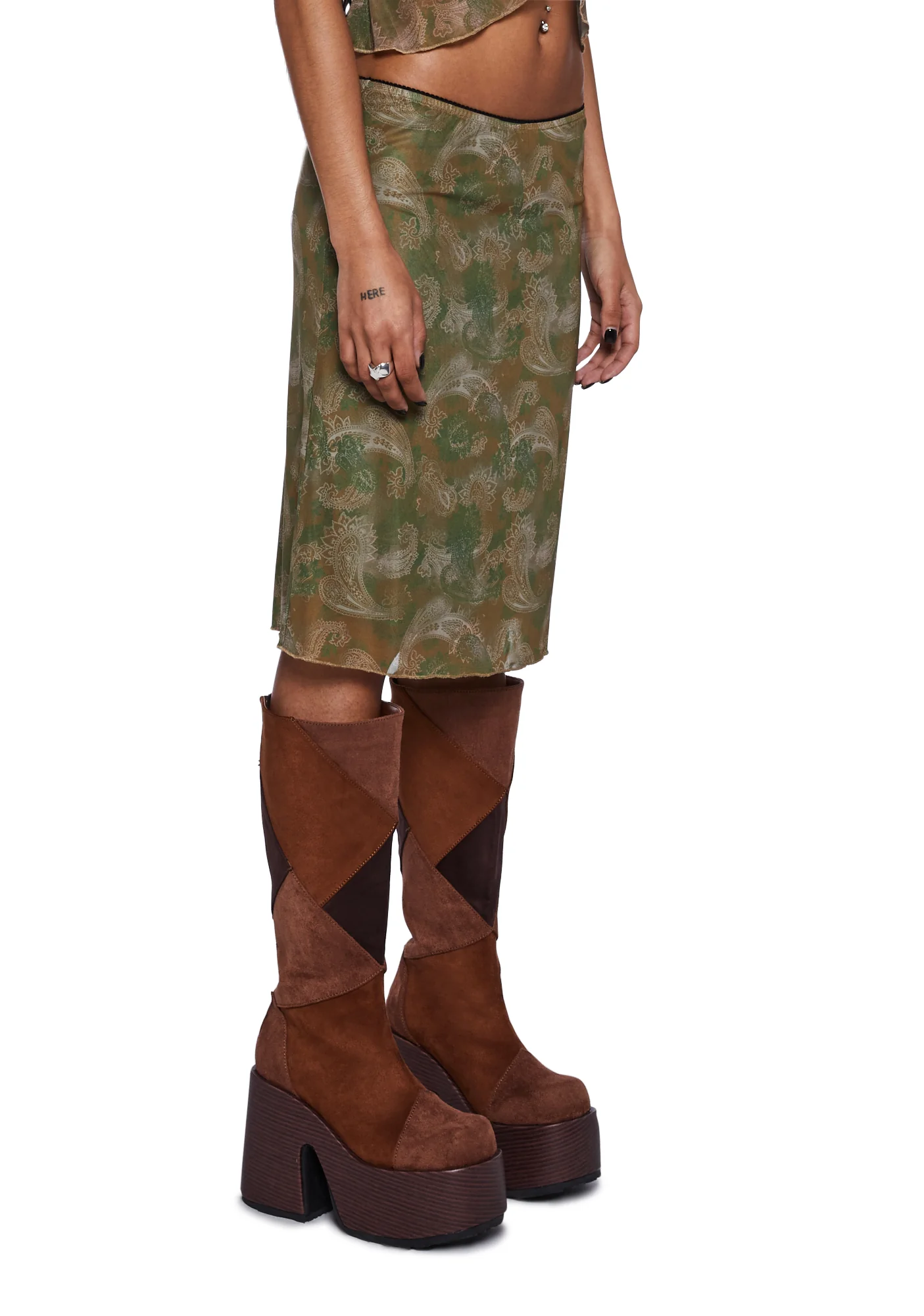 Rajhu Mesh Midi Skirt - Image 3