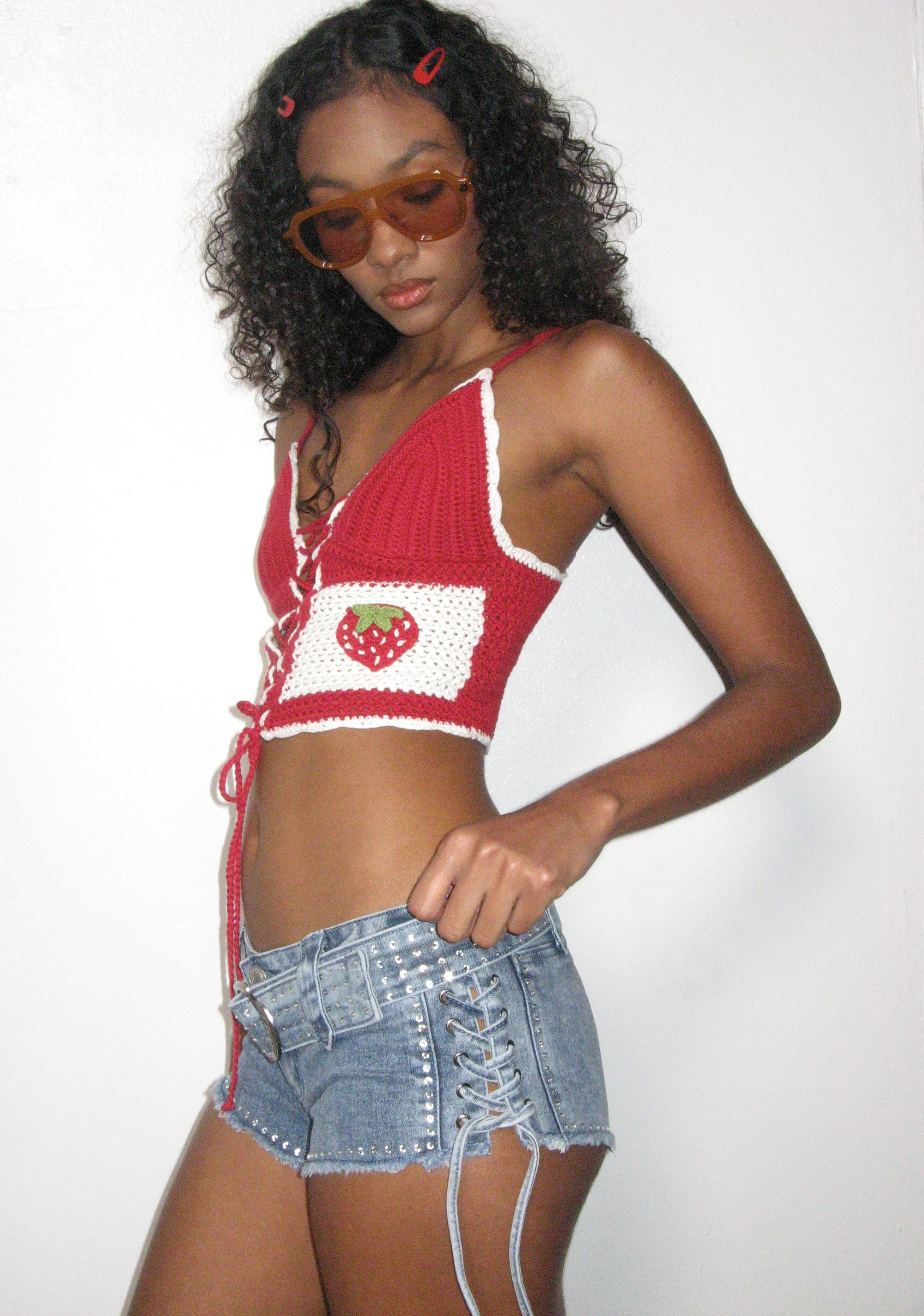 Ranch Star Rhinestone Micro Shorts - Image 6