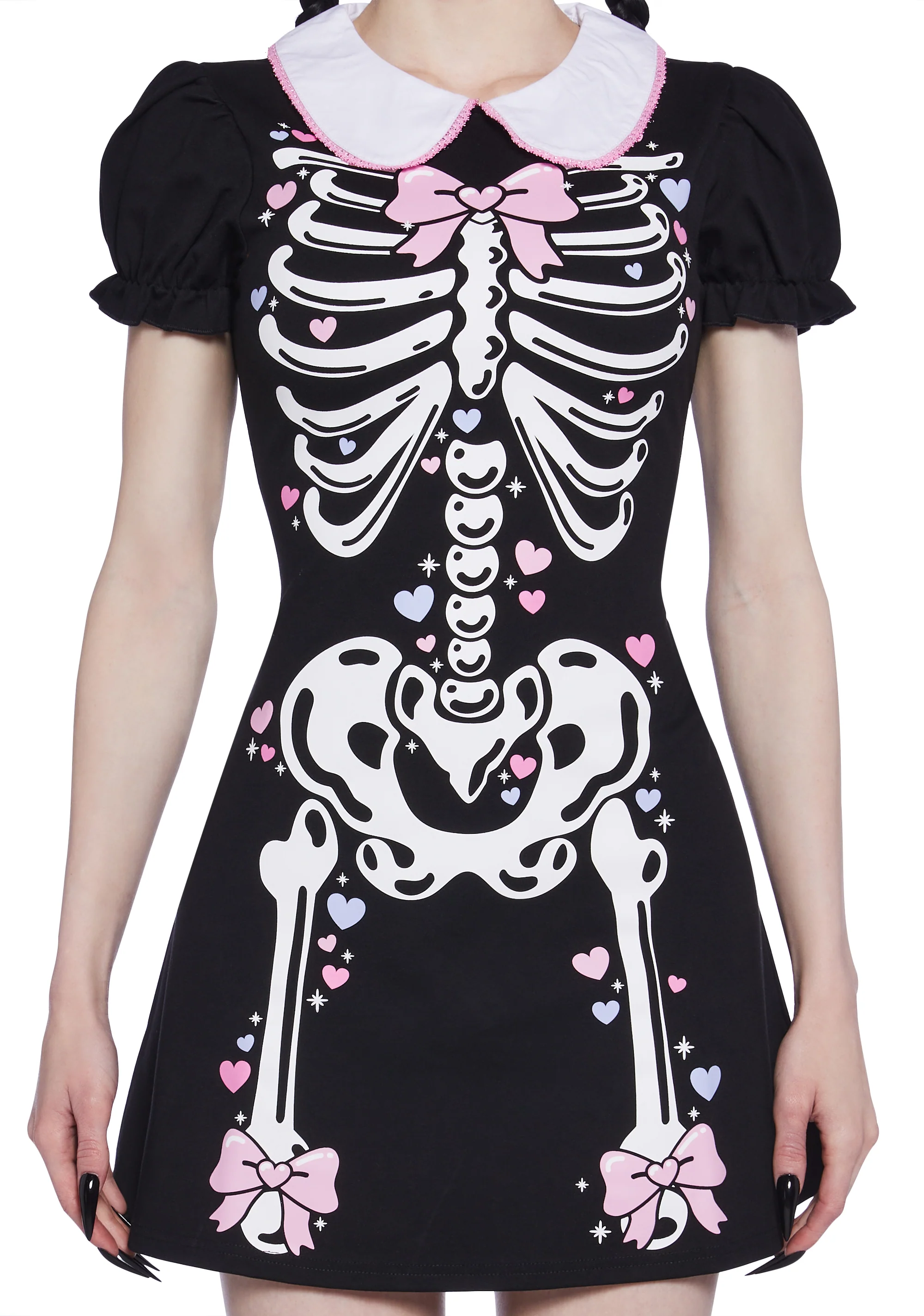 Rattle My Bones Mini Dress - Hearts - Image 3