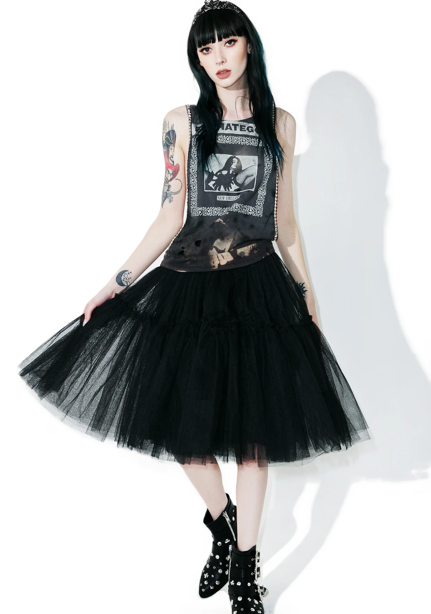 Raven Palatial Sheer Tulle Skirt - Image 2