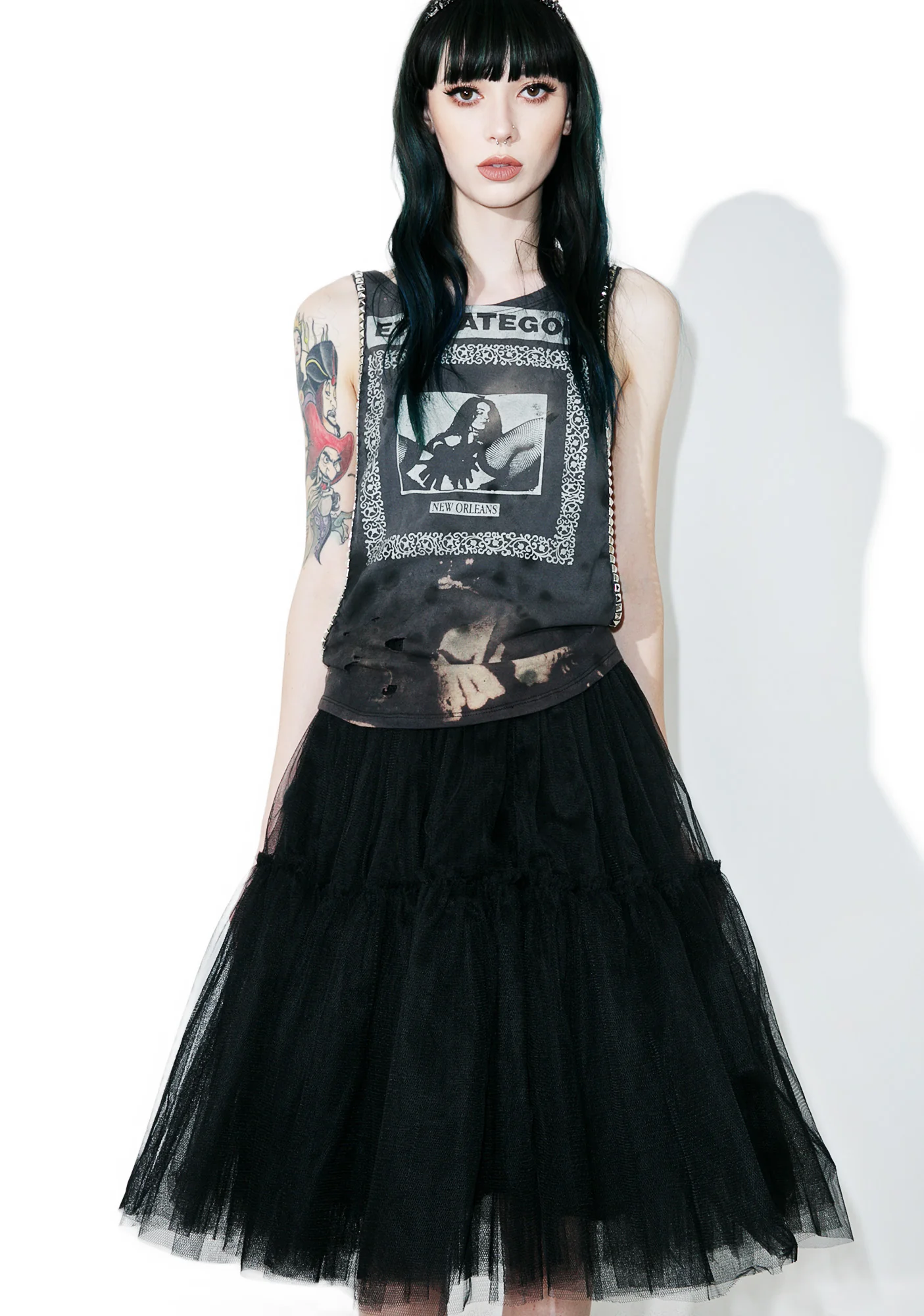 Raven Palatial Sheer Tulle Skirt - Image 3
