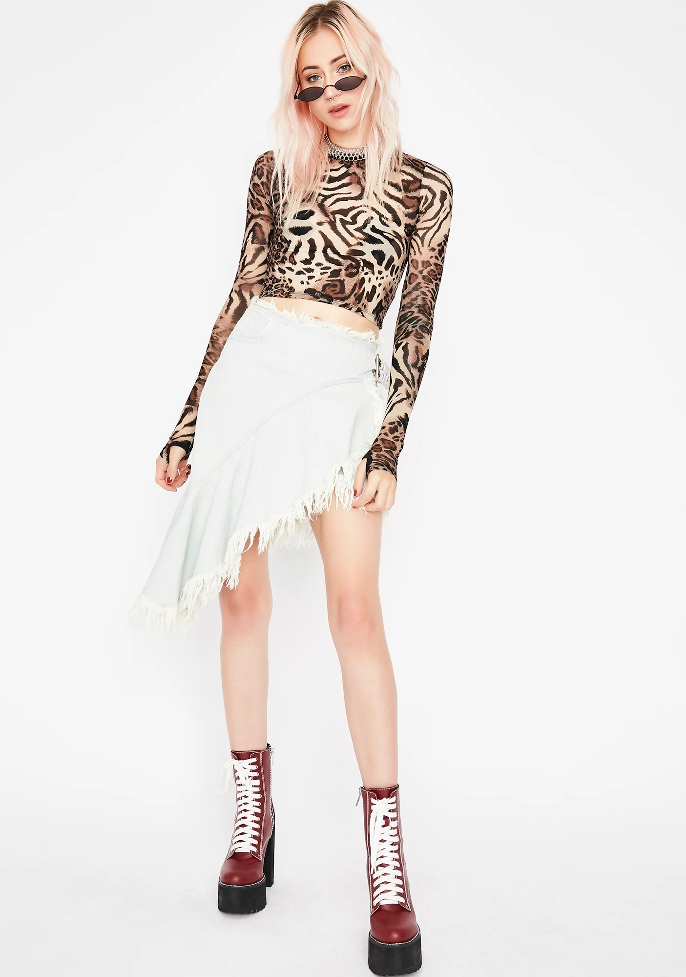 Raw Talent Denim Skirt - Image 3