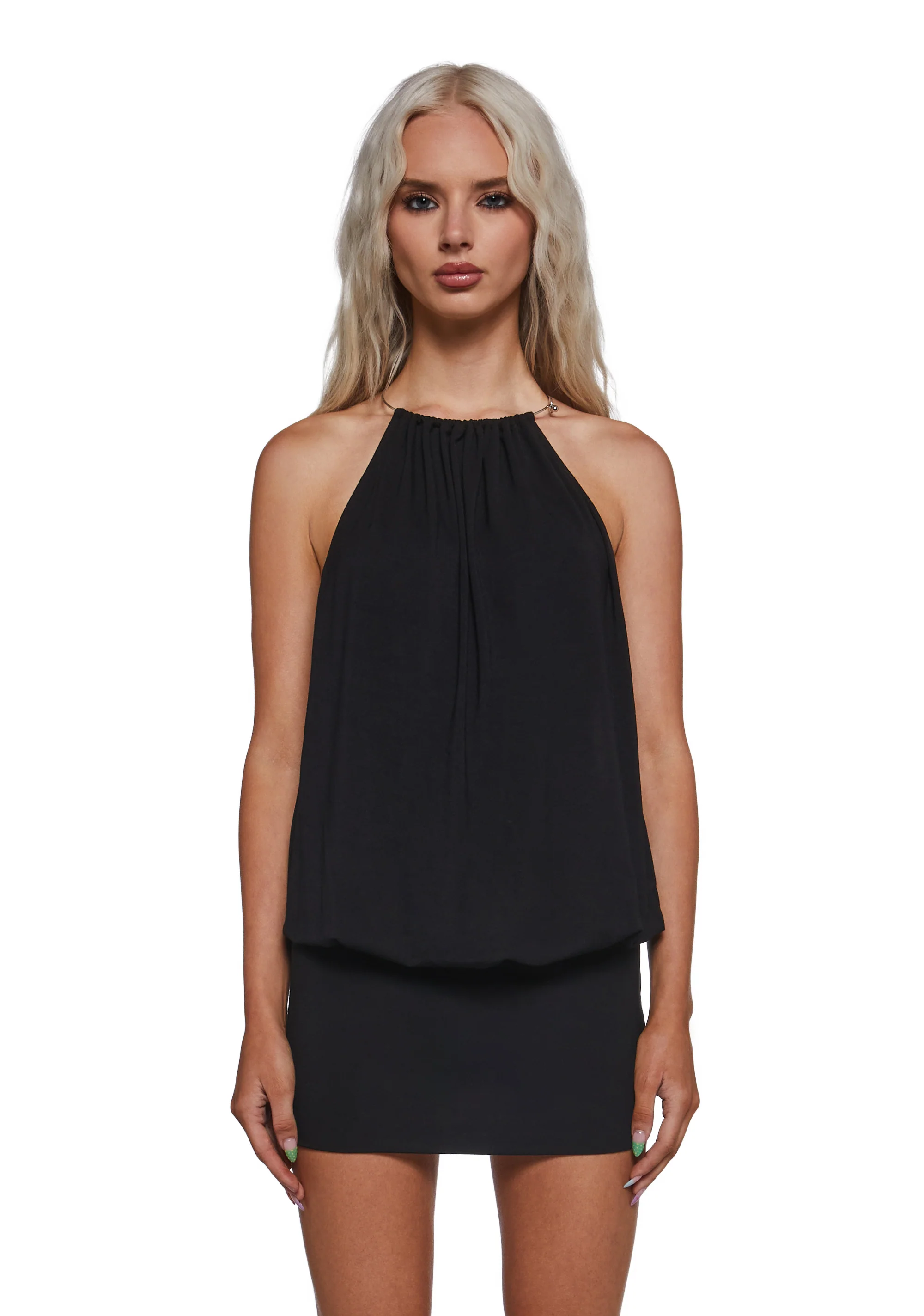 Dance Cascade Halter Dress - Image 3