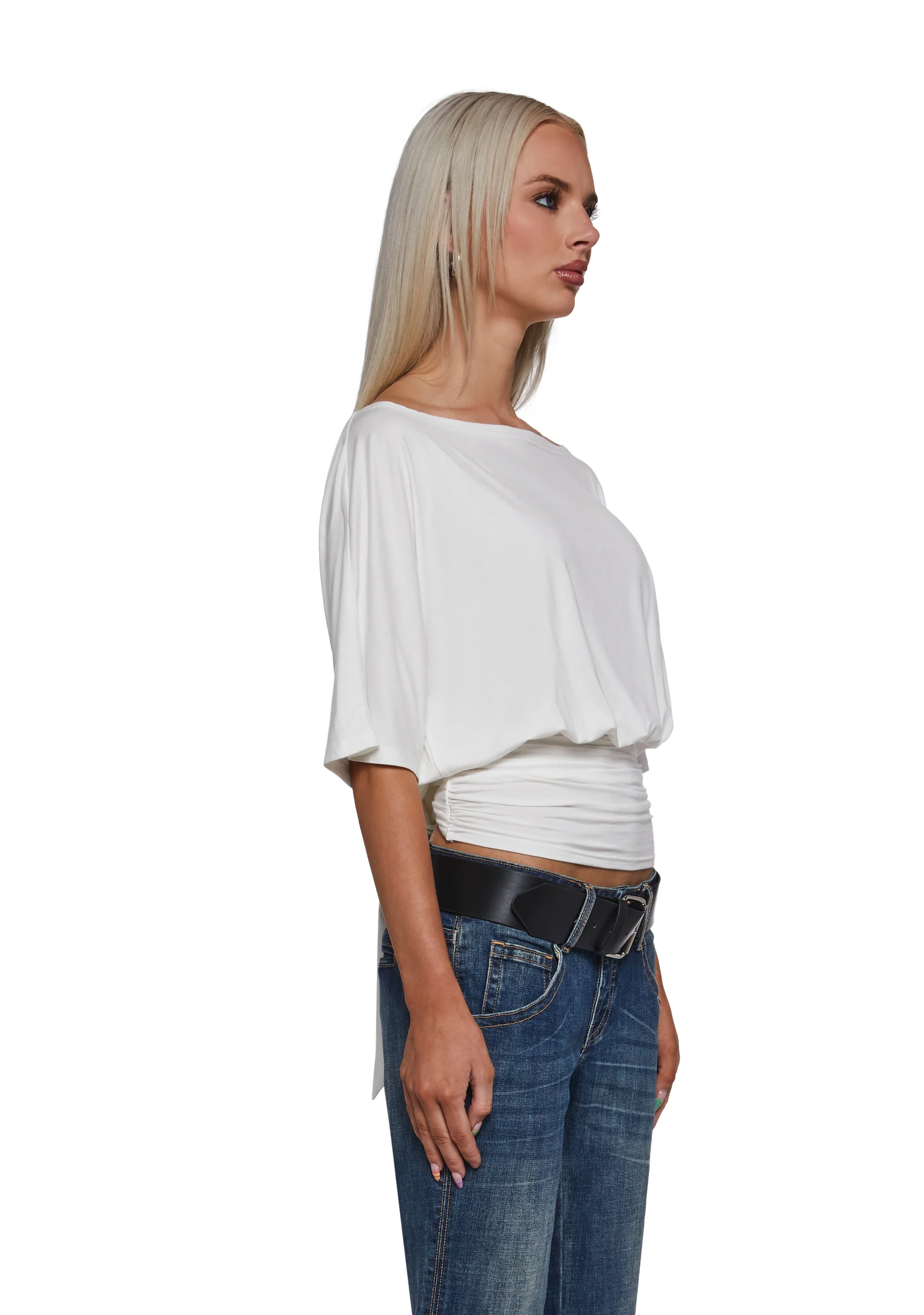 Charm Behavior Wrap Top - White - Image 3
