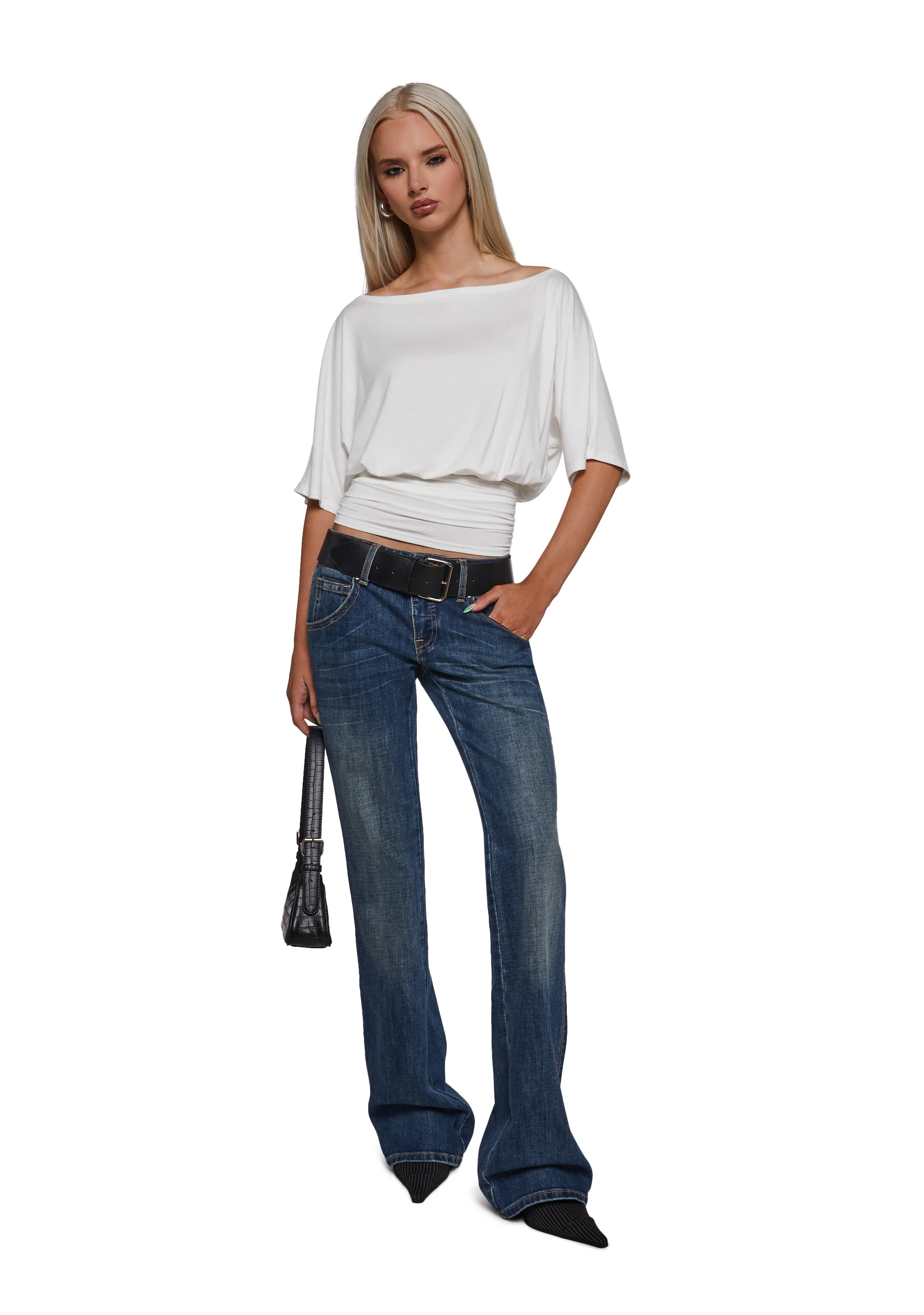 Charm Behavior Wrap Top - White - Image 6