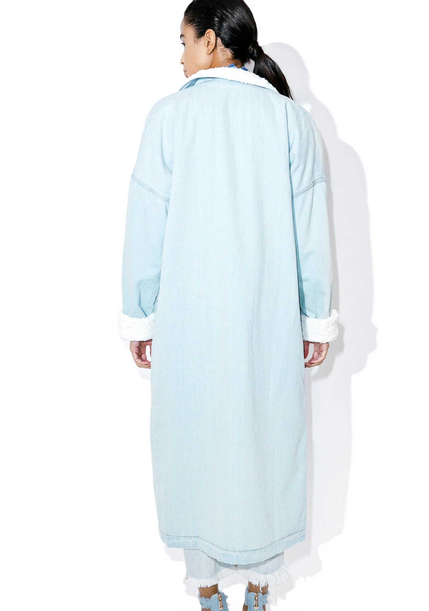 Real Bluez Denim Trench Coat - Image 5