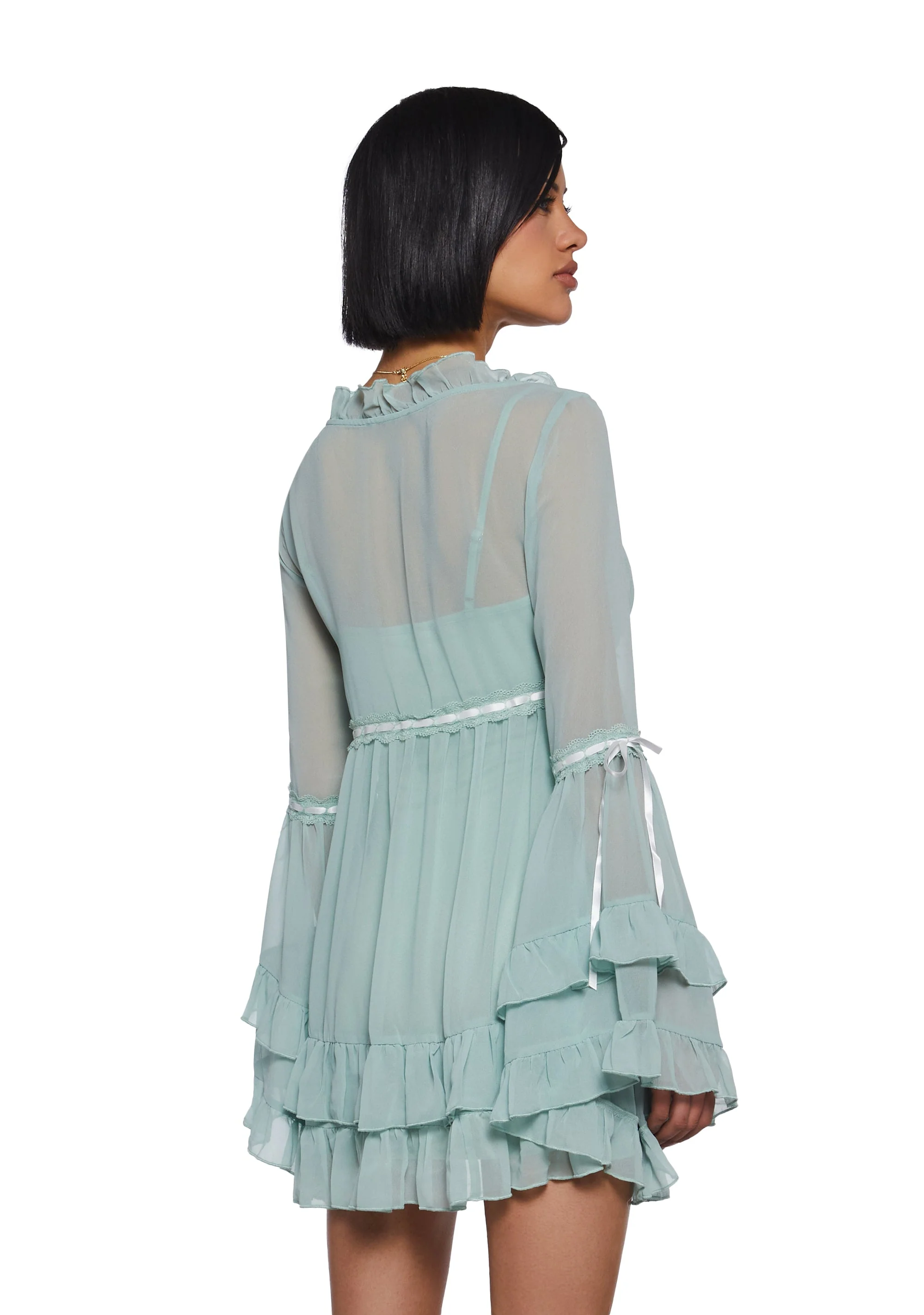 Real Divinity Mini Dress - Light Green - Image 4