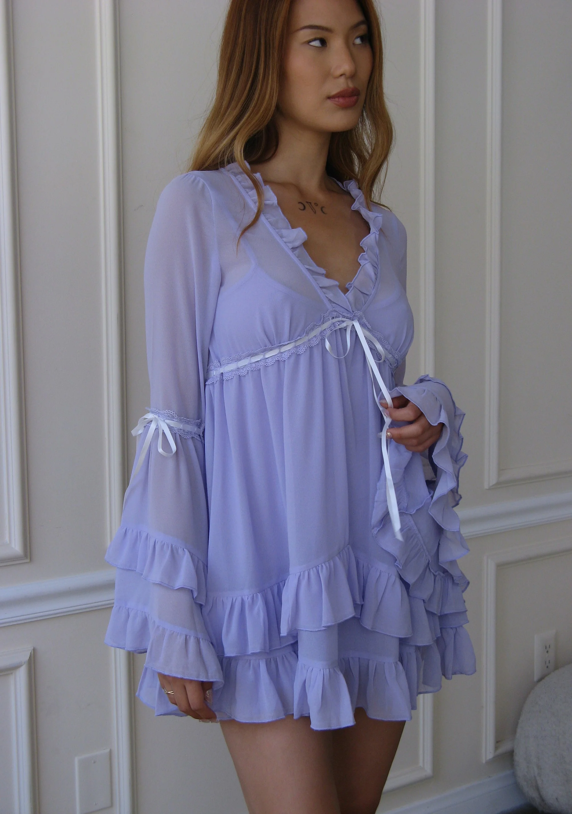 Real Divinity Mini Dress - Light Purple - Image 7