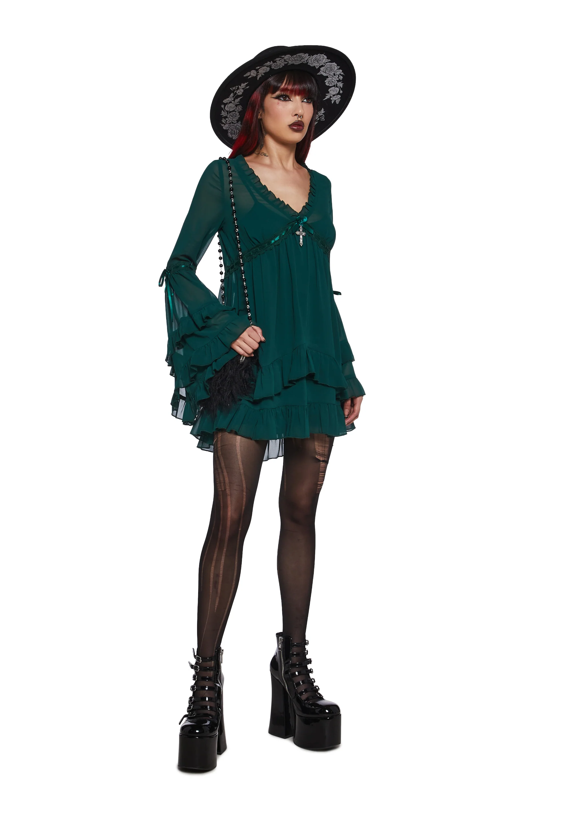 Real Divinity Mini Dress - Green - Image 2