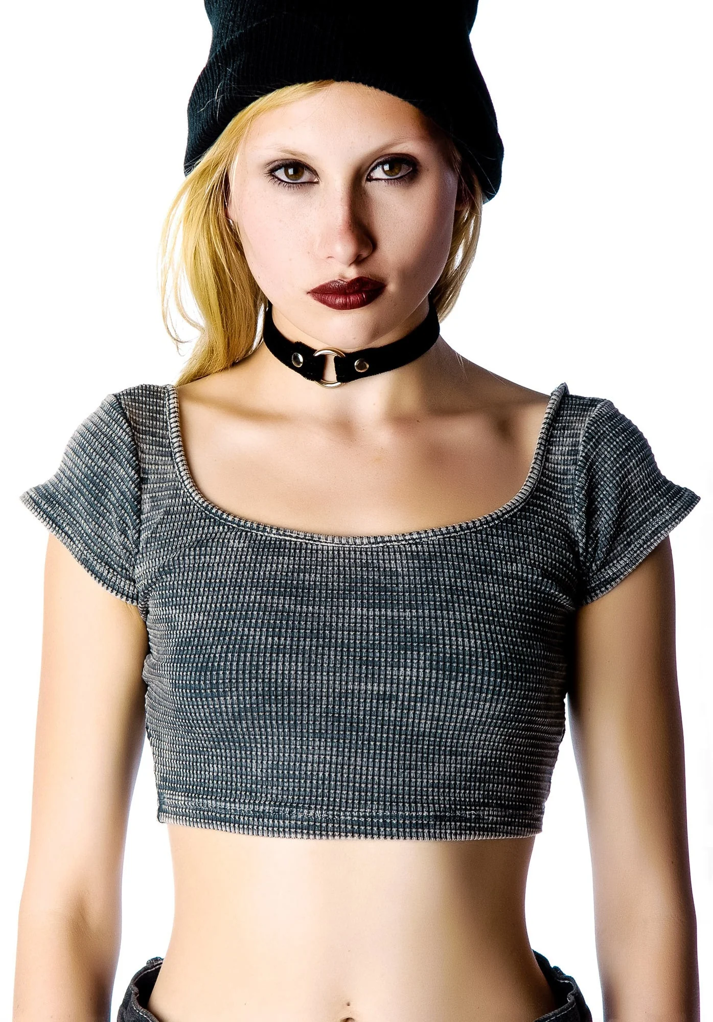 Reality Sux Crop Top - Gray - Image 8
