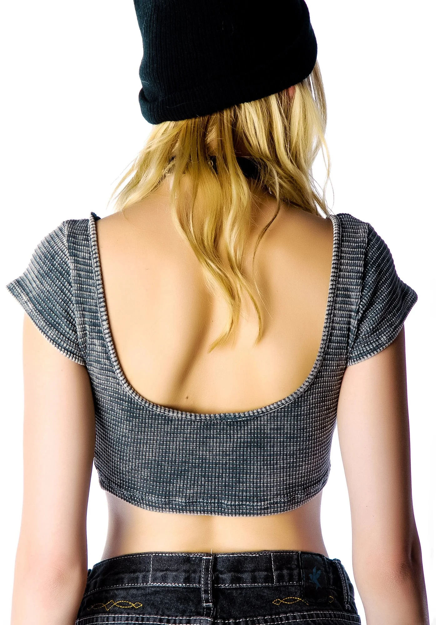 Reality Sux Crop Top - Gray - Image 9