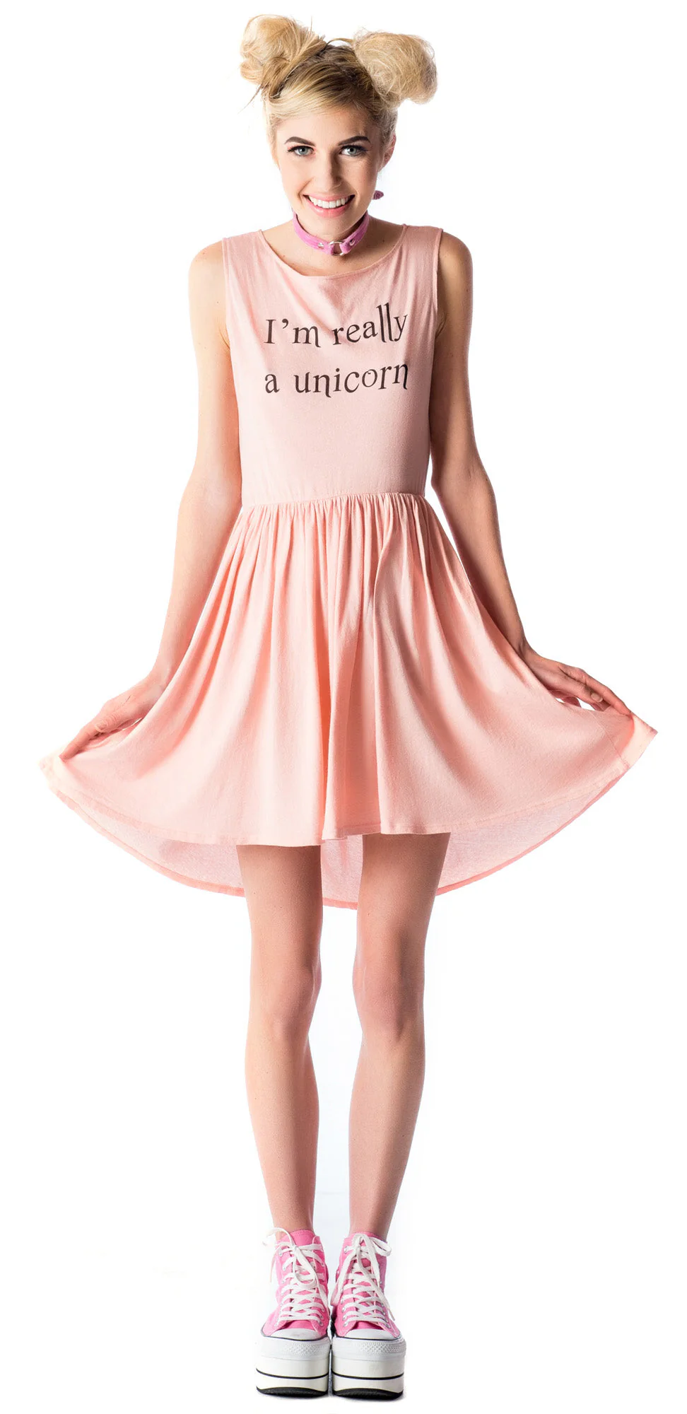 Really A Unicorn 90s Baby Doll Dress - White - Image 6