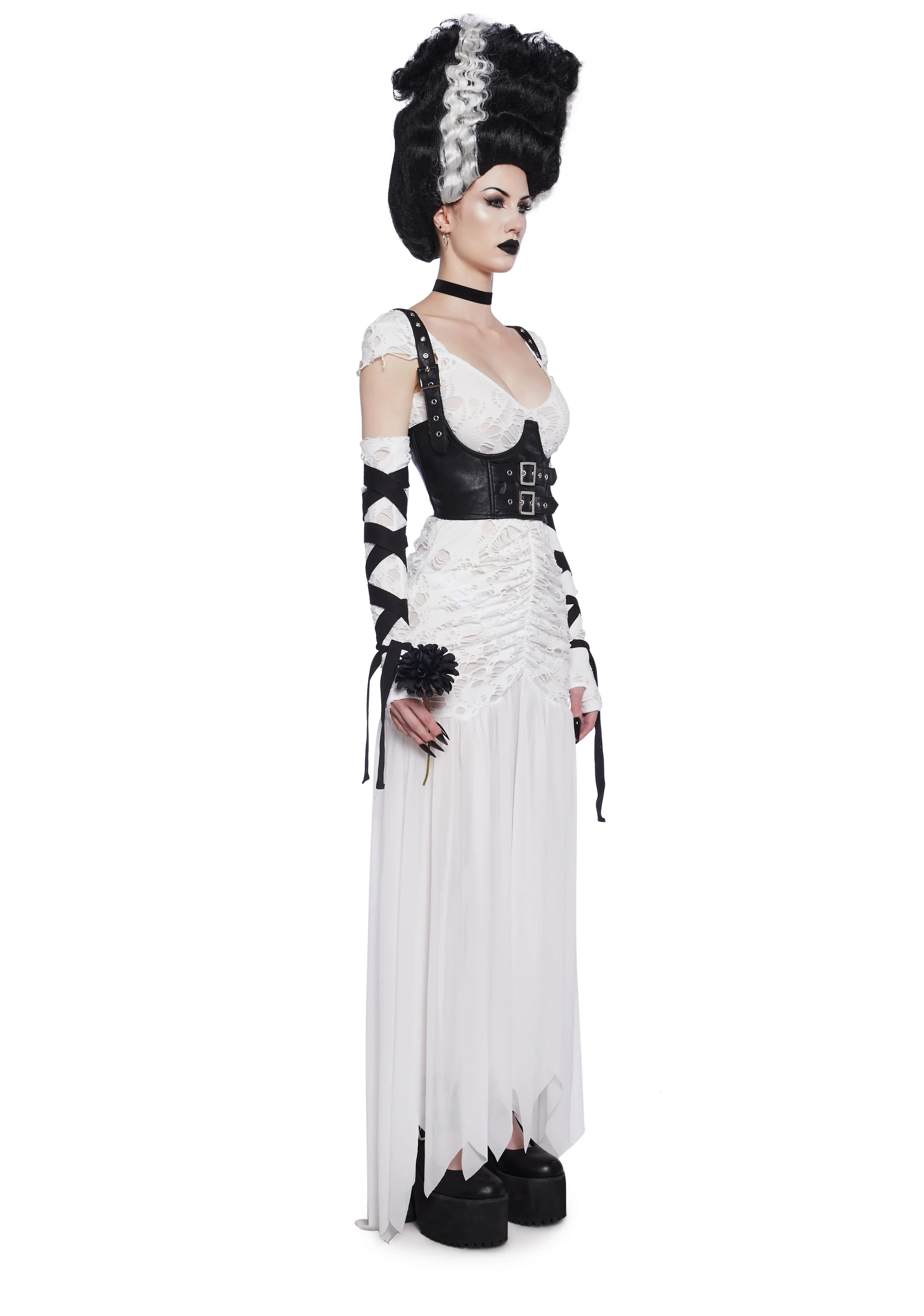 Reanimated Bride Premium Costume And Wig Set - Image 3
