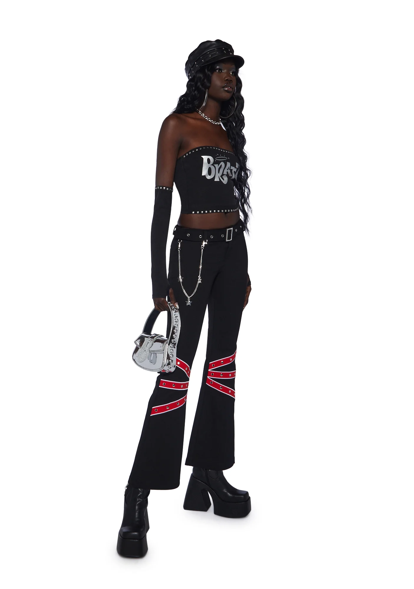 Rebel Bling Tube Top And Glove Set - Image 2