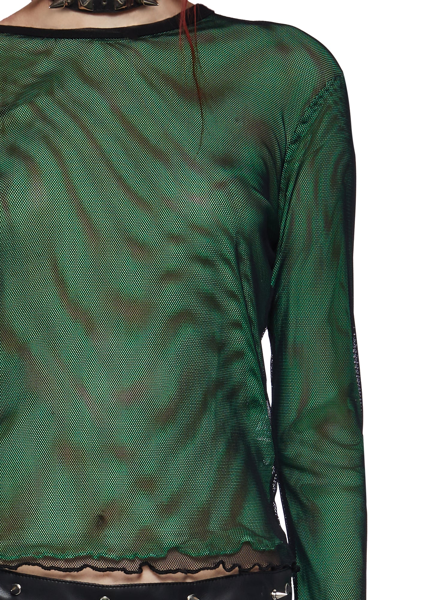 Rebel Calling Long Sleeve Top - Green - Image 5
