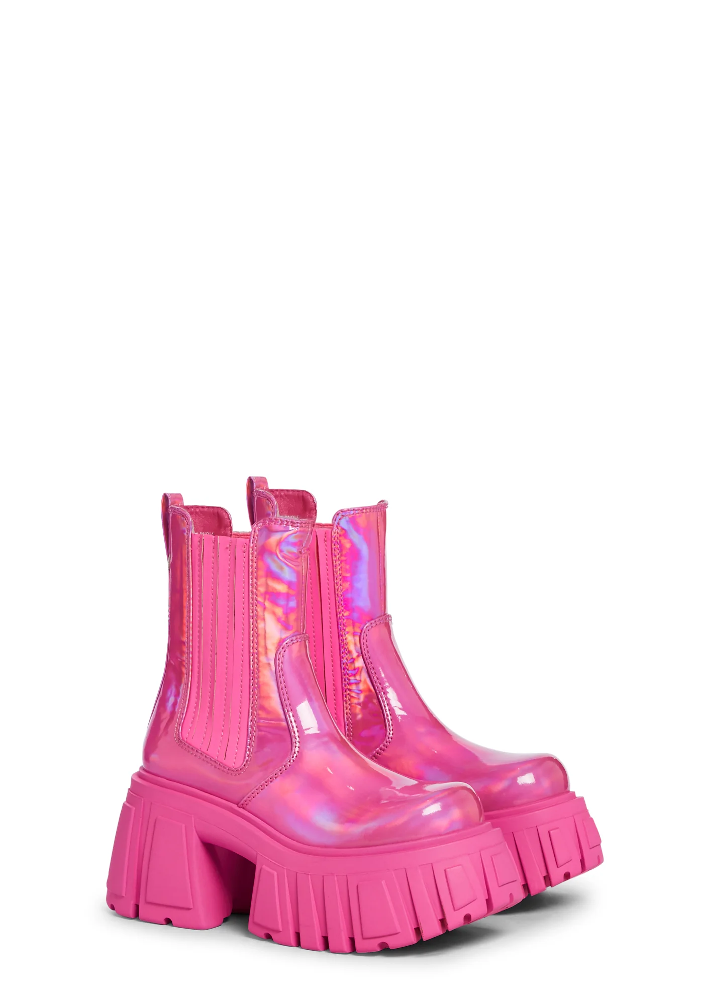 Rebel Core Chelsea Ankle Boots - Pink - Image 3