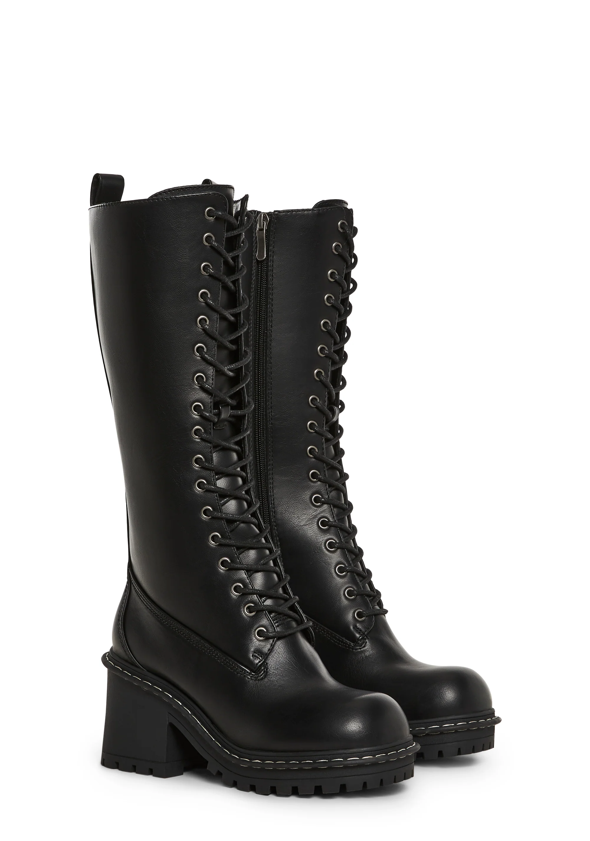 Record Shopping Knee High Boots - Image 3