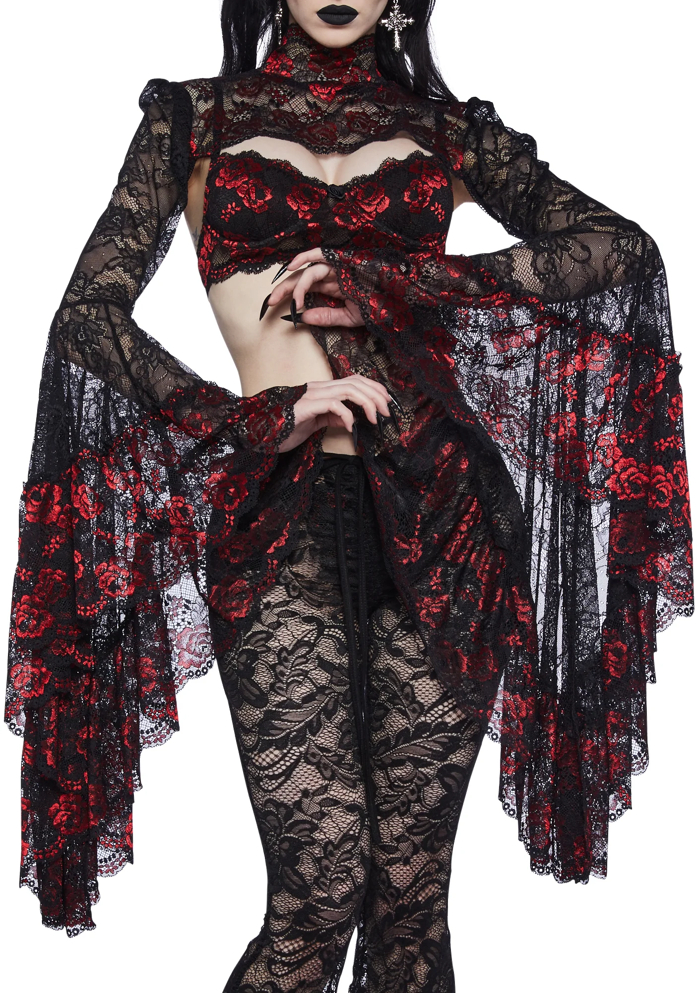 Gothic Fires Lace Shrug - Image 5