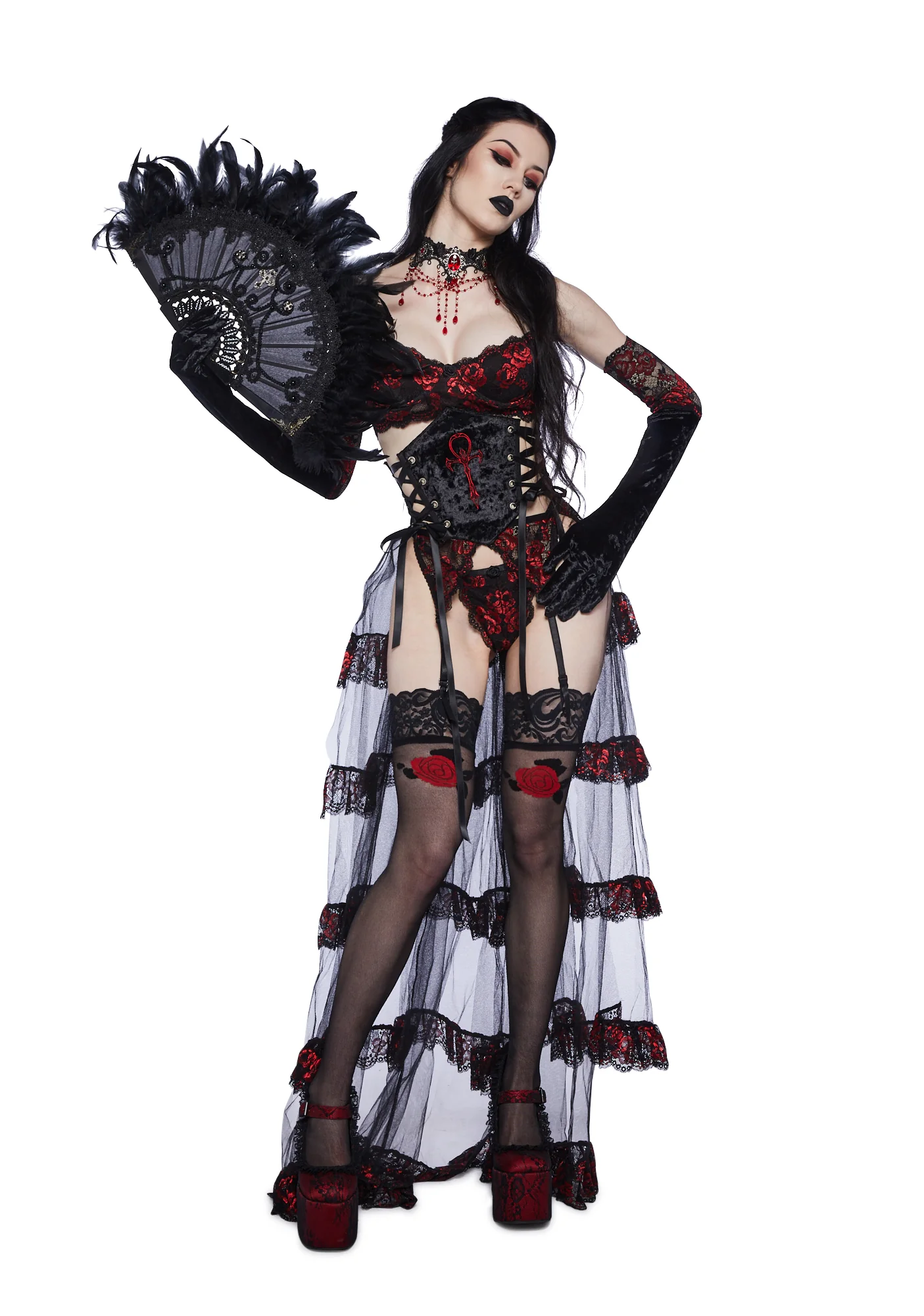Gothic Fires 3-Piece Lingerie Set - Image 6