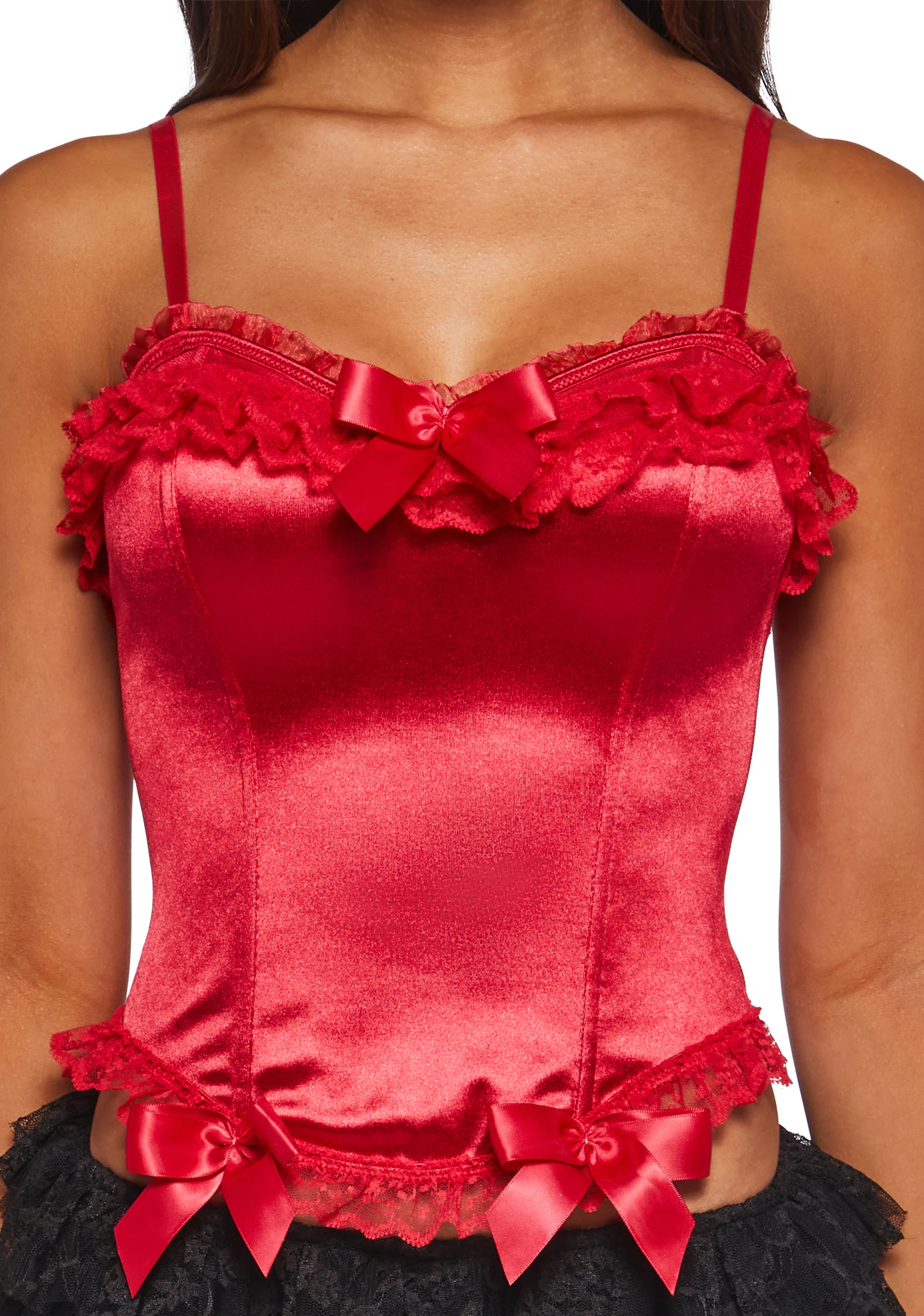 Romantic Age Corset Top - Red - Image 5