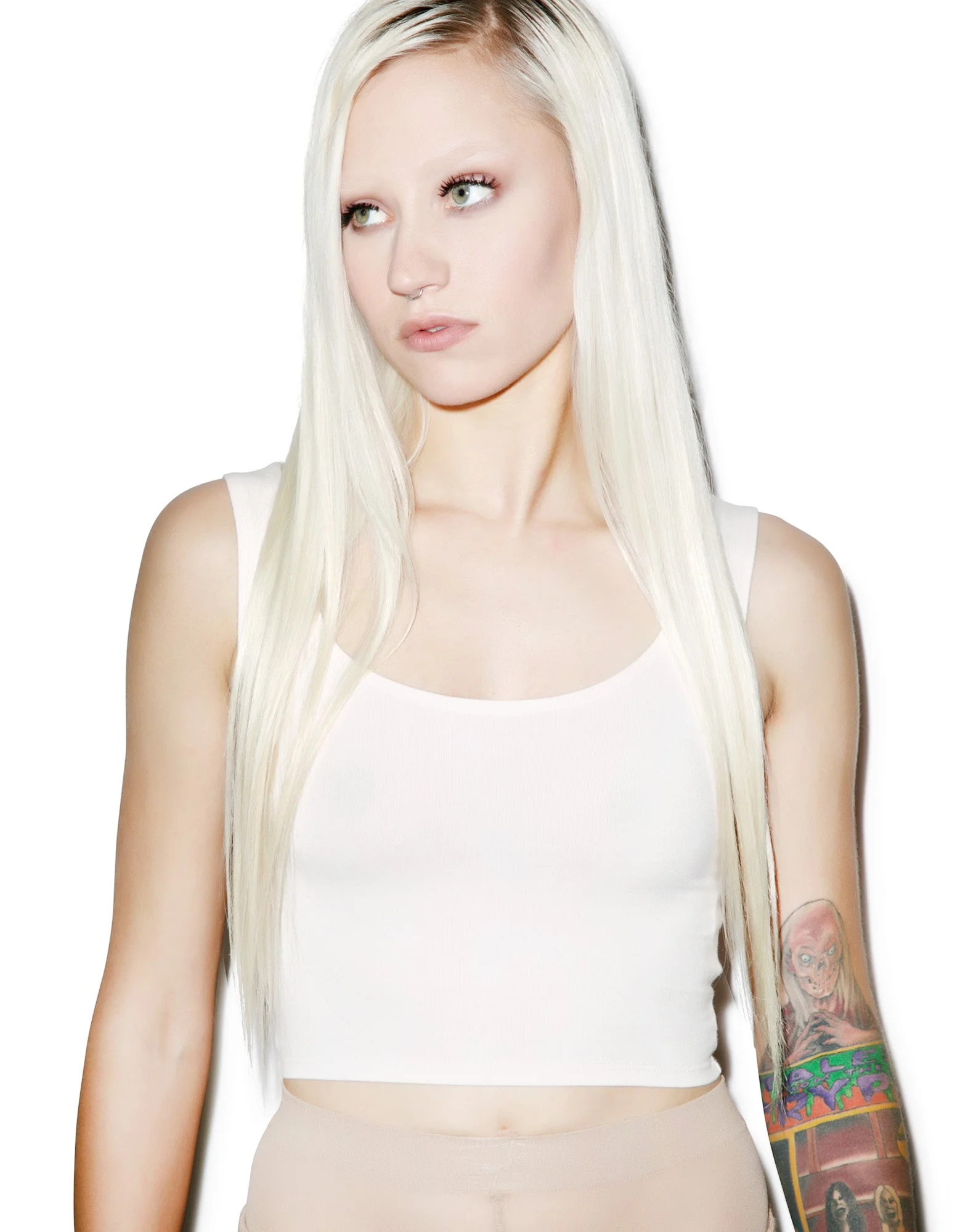 Reeves Fitted Crop Tank - Brown - Image 34