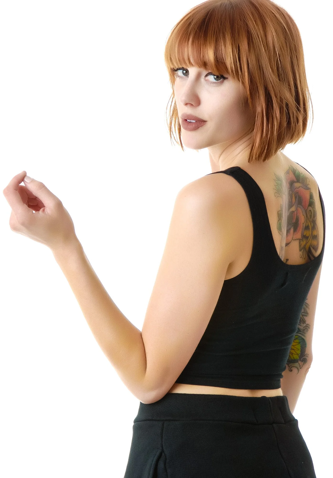 Reeves Fitted Crop Tank - Brown - Image 35