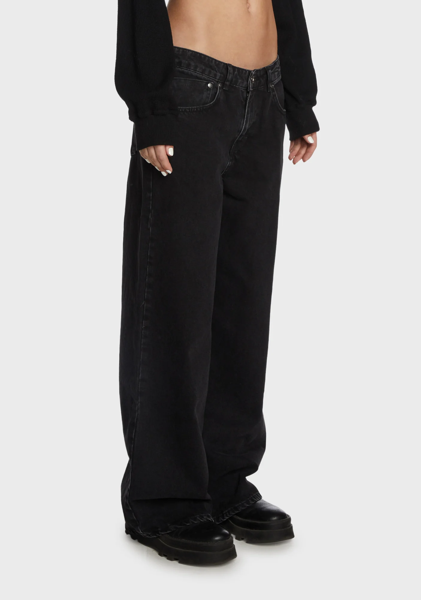 Release Low Rise Jeans - Charcoal - Image 5