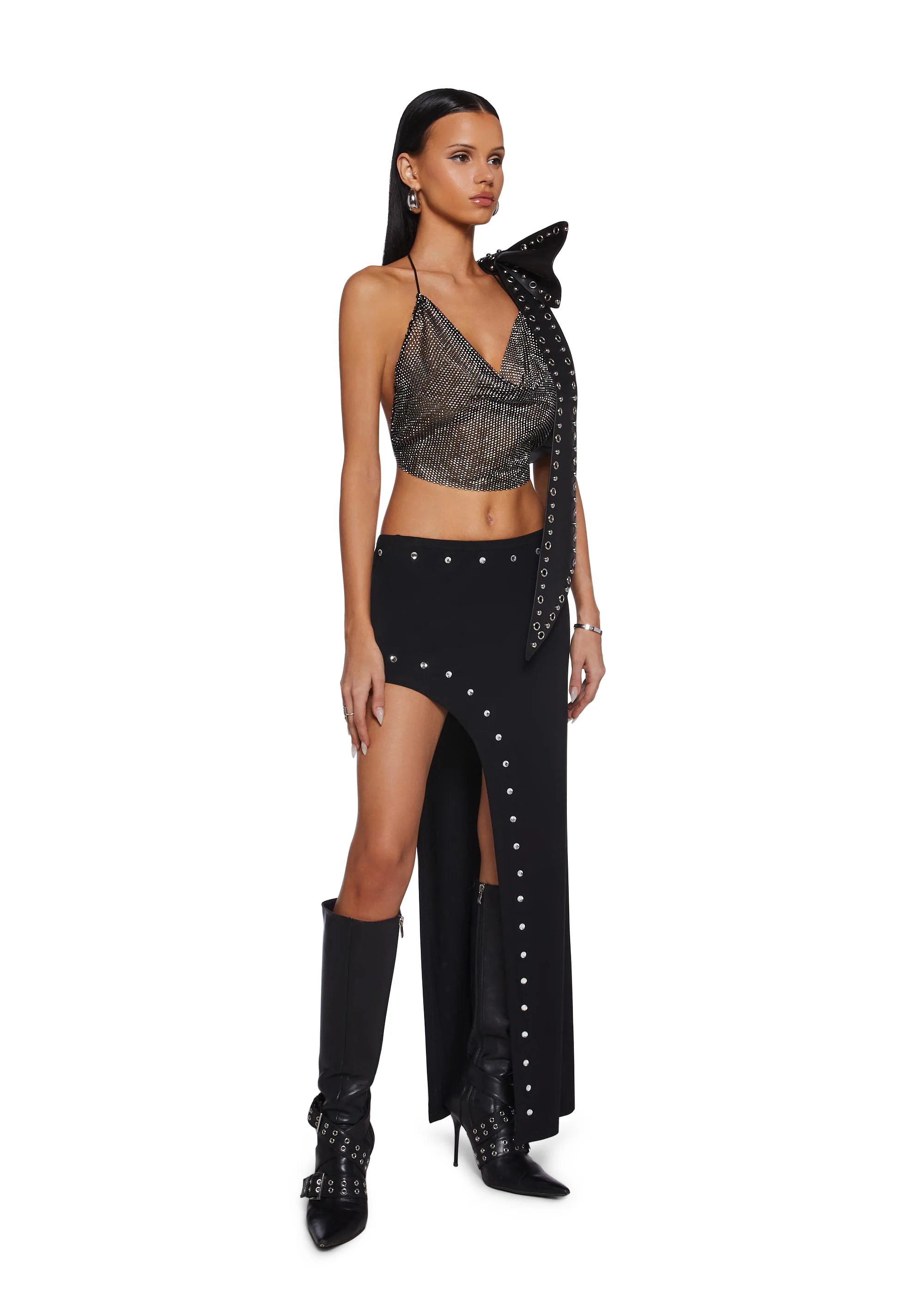 Relentless Glam Asymmetrical Maxi Skirt - Image 2