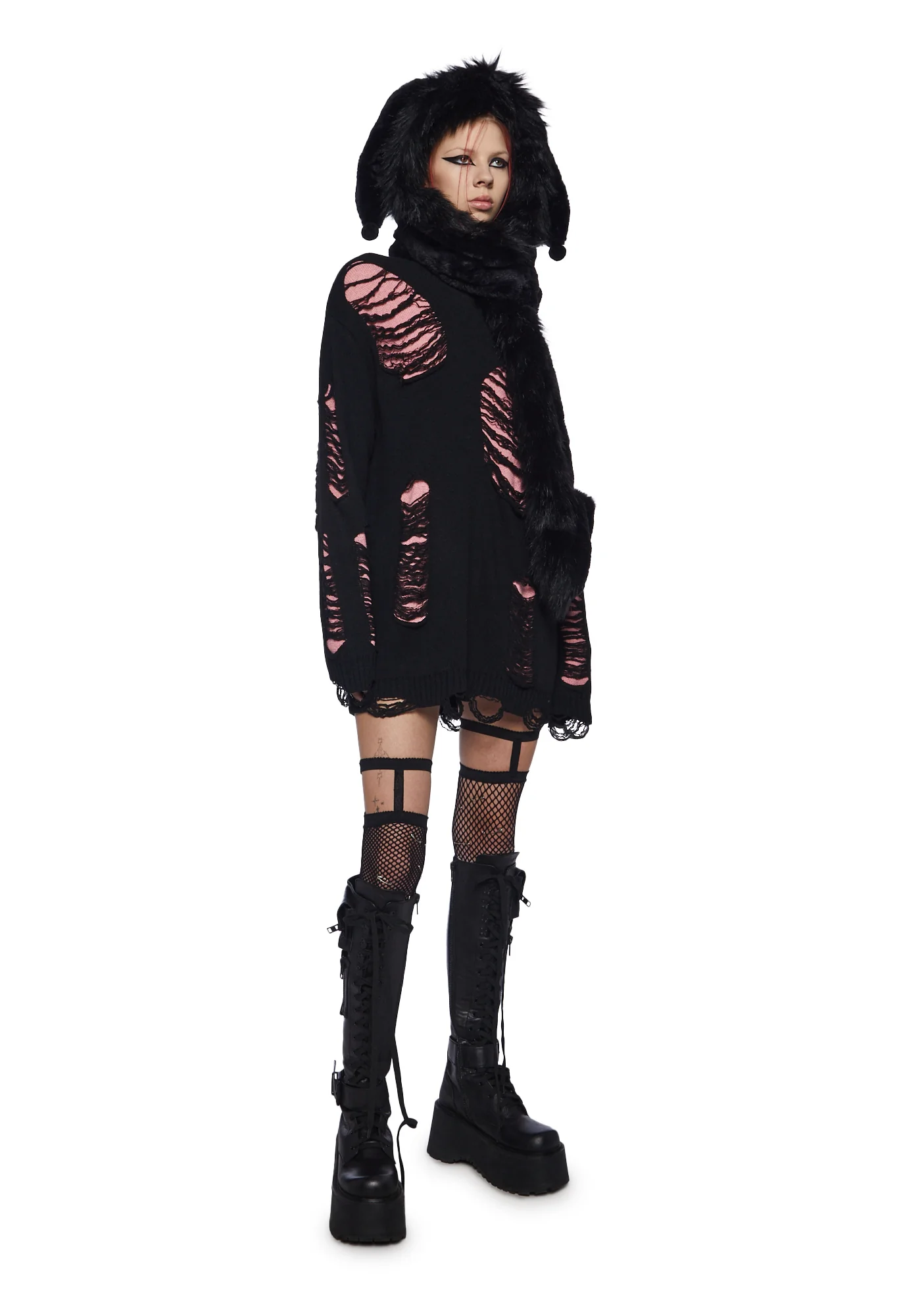 Remote Control Knit Sweater - Pink - Image 2