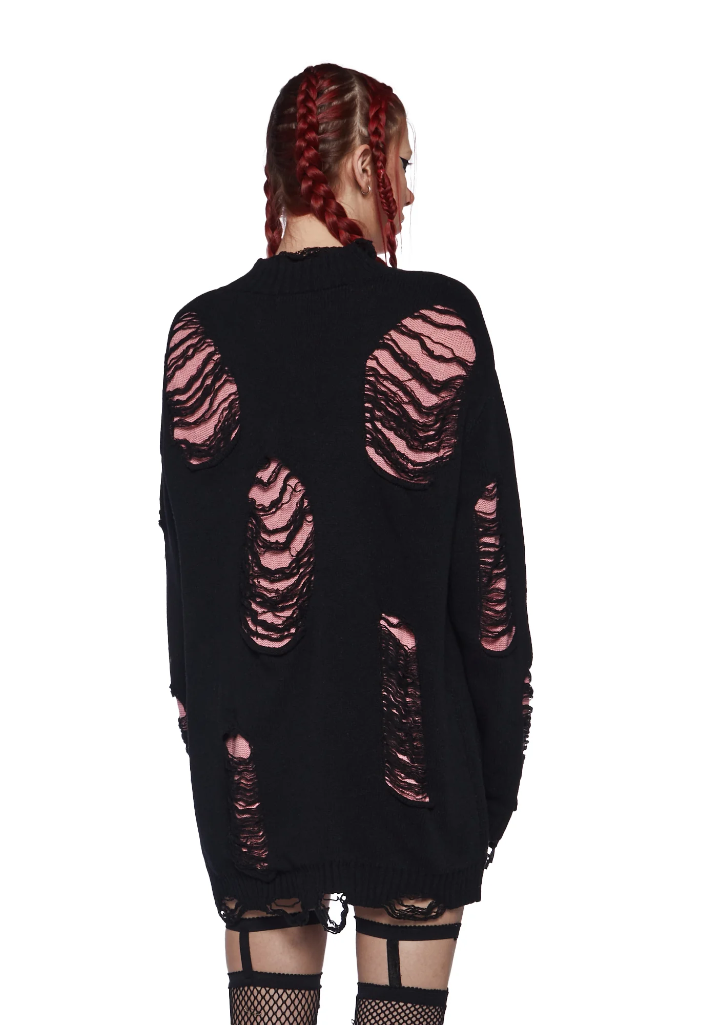 Remote Control Knit Sweater - Pink - Image 4